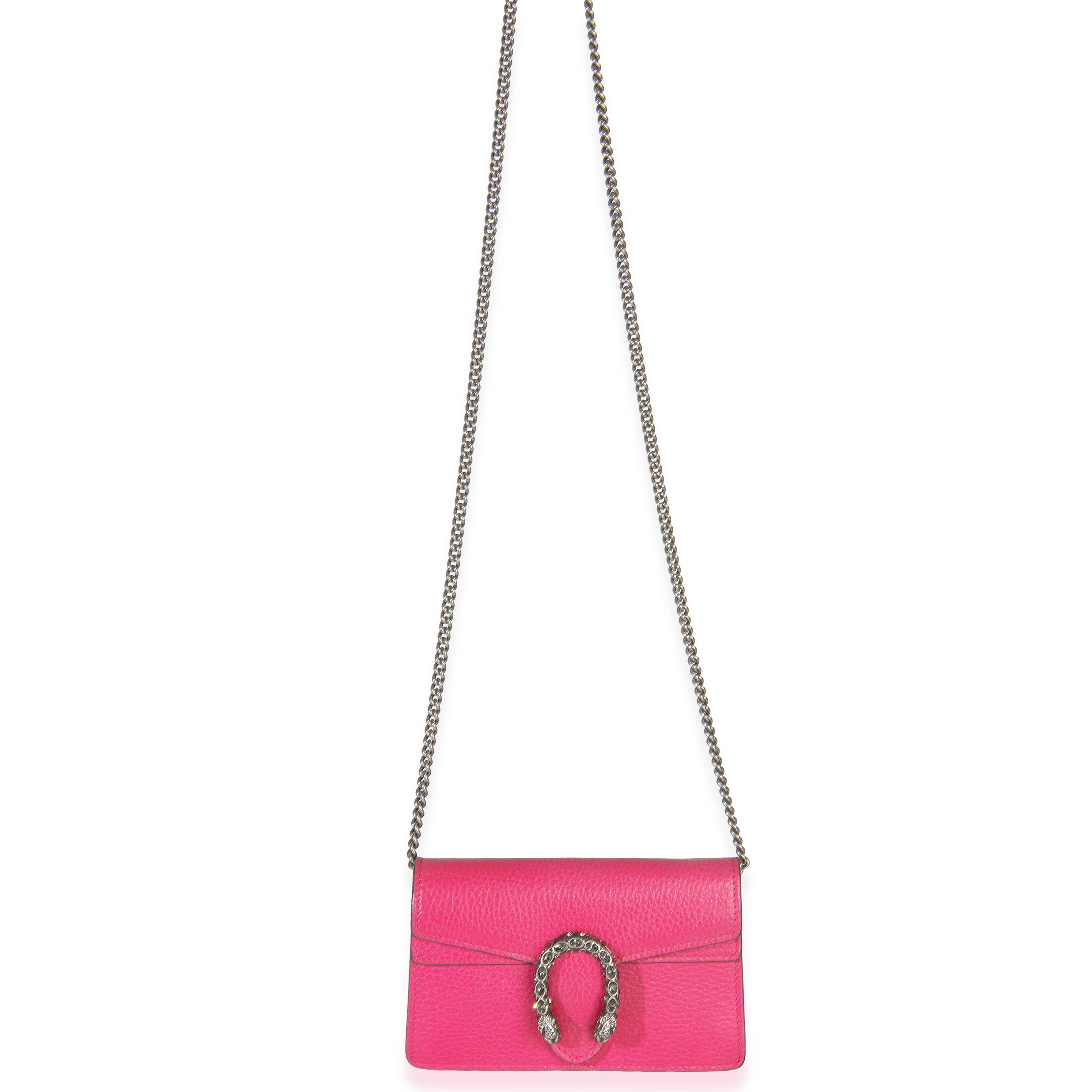 Pink Dollar Calfskin Crystal Super Mini Dionysus Flap - Image 8
