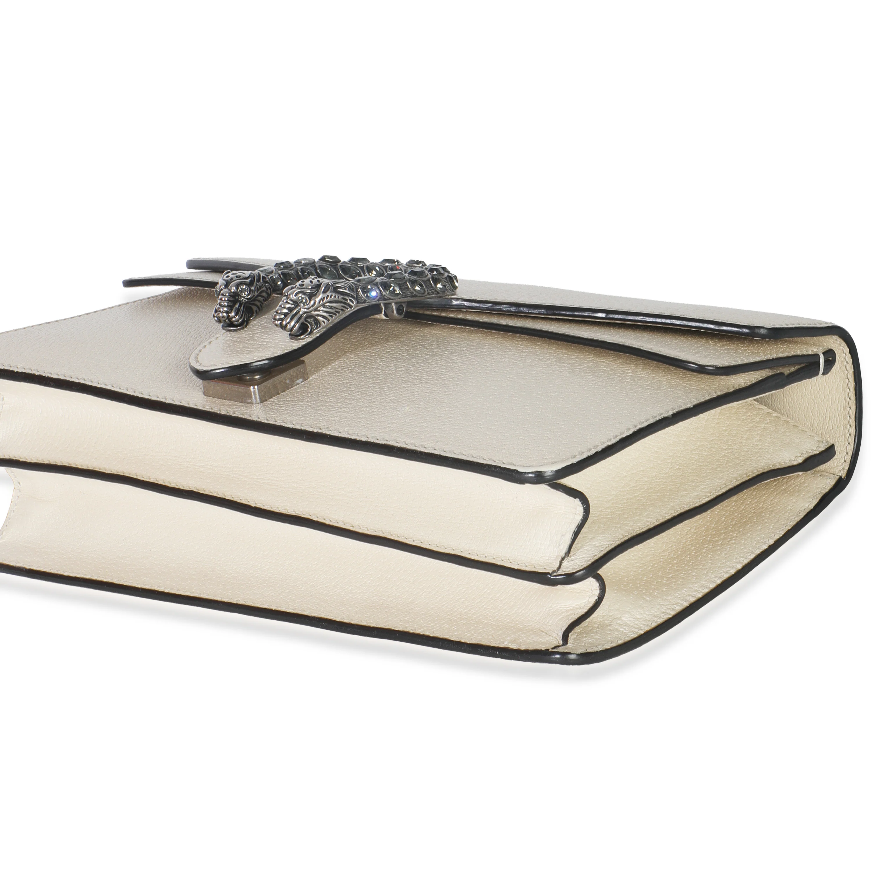 Mystic White Textured Calfskin Crystal Small Dionysus Bag - Image 6