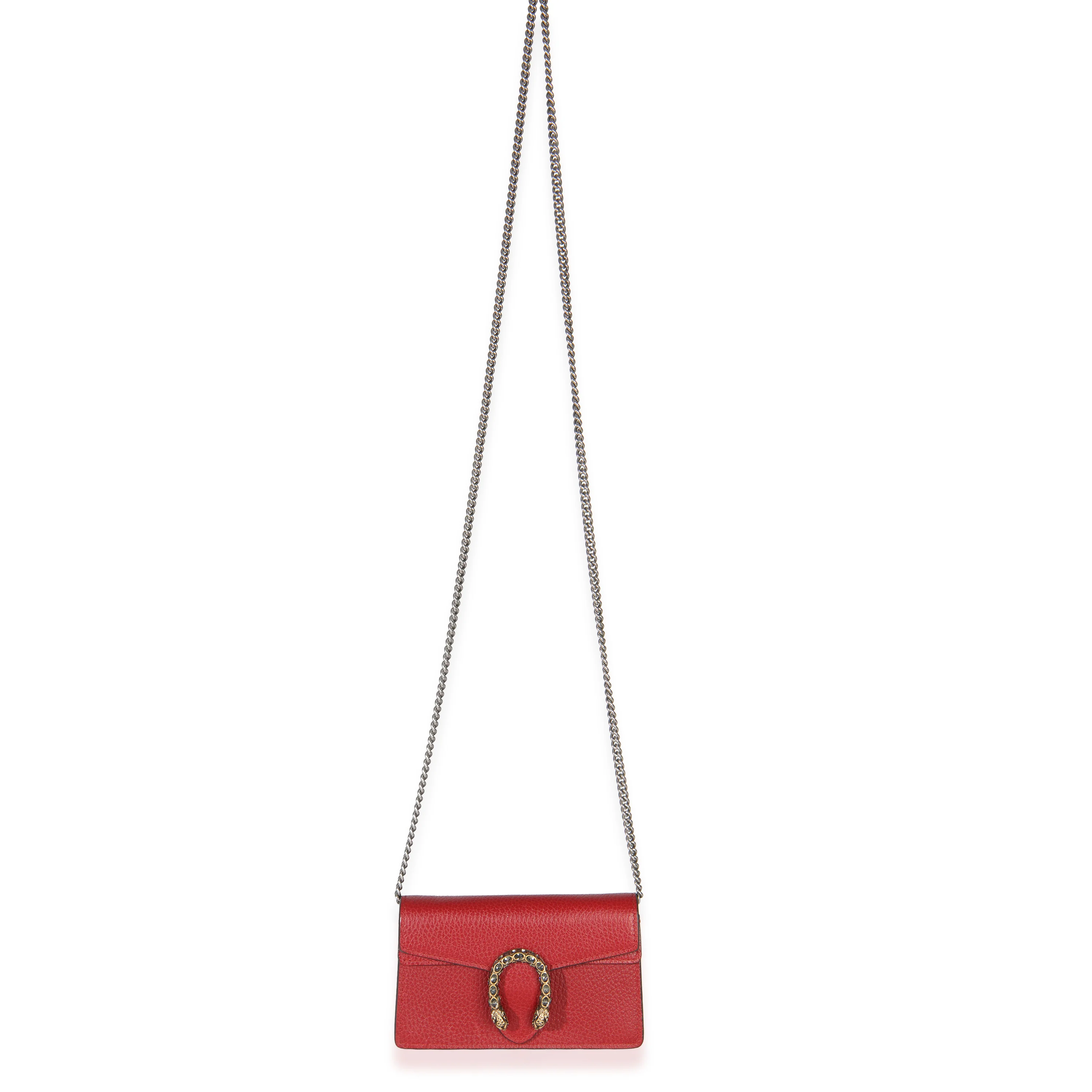 Red Dollar Calfskin Crystal Super Mini Dionysus - Image 8