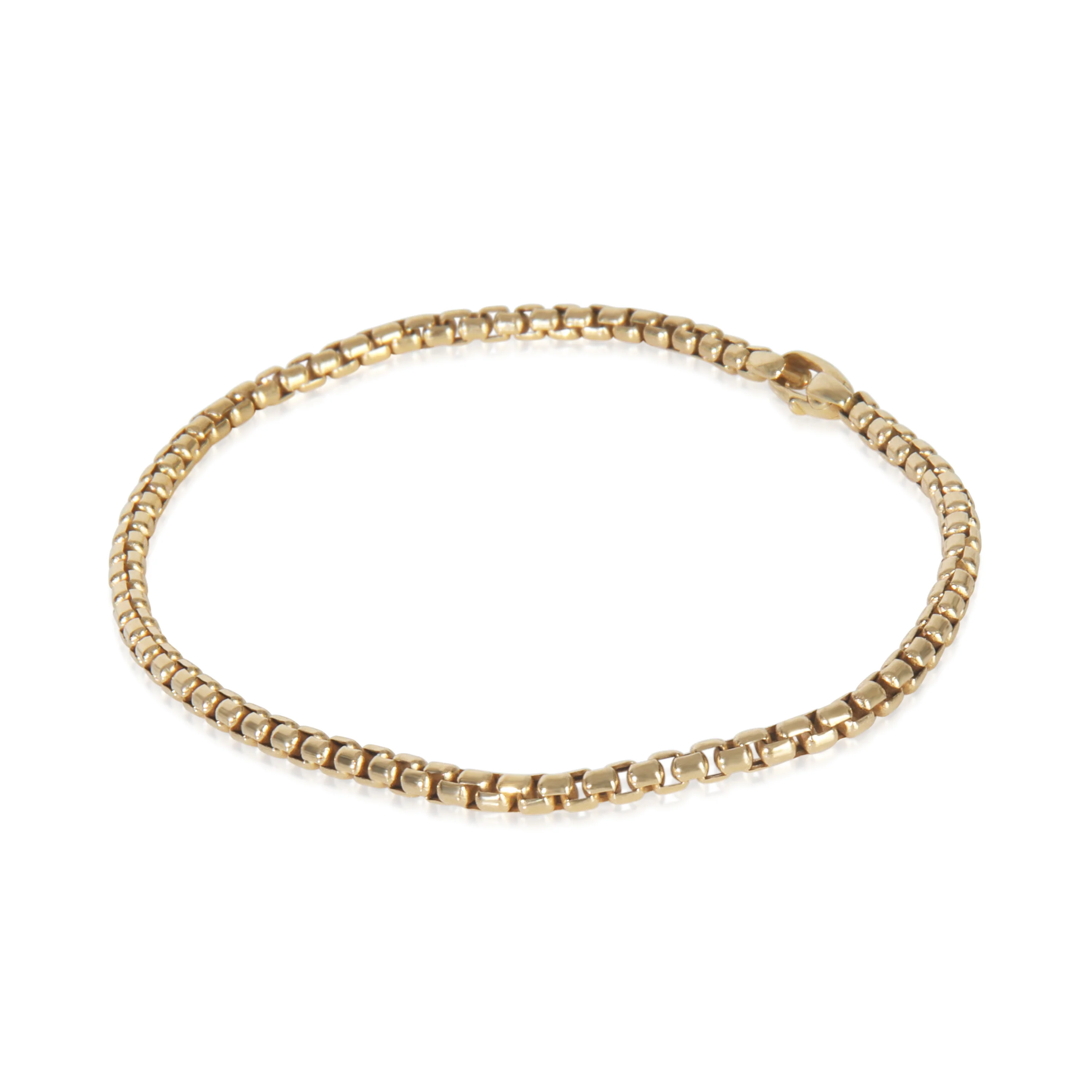 Yellow Gold  Box Chain Bracelet - Image 2