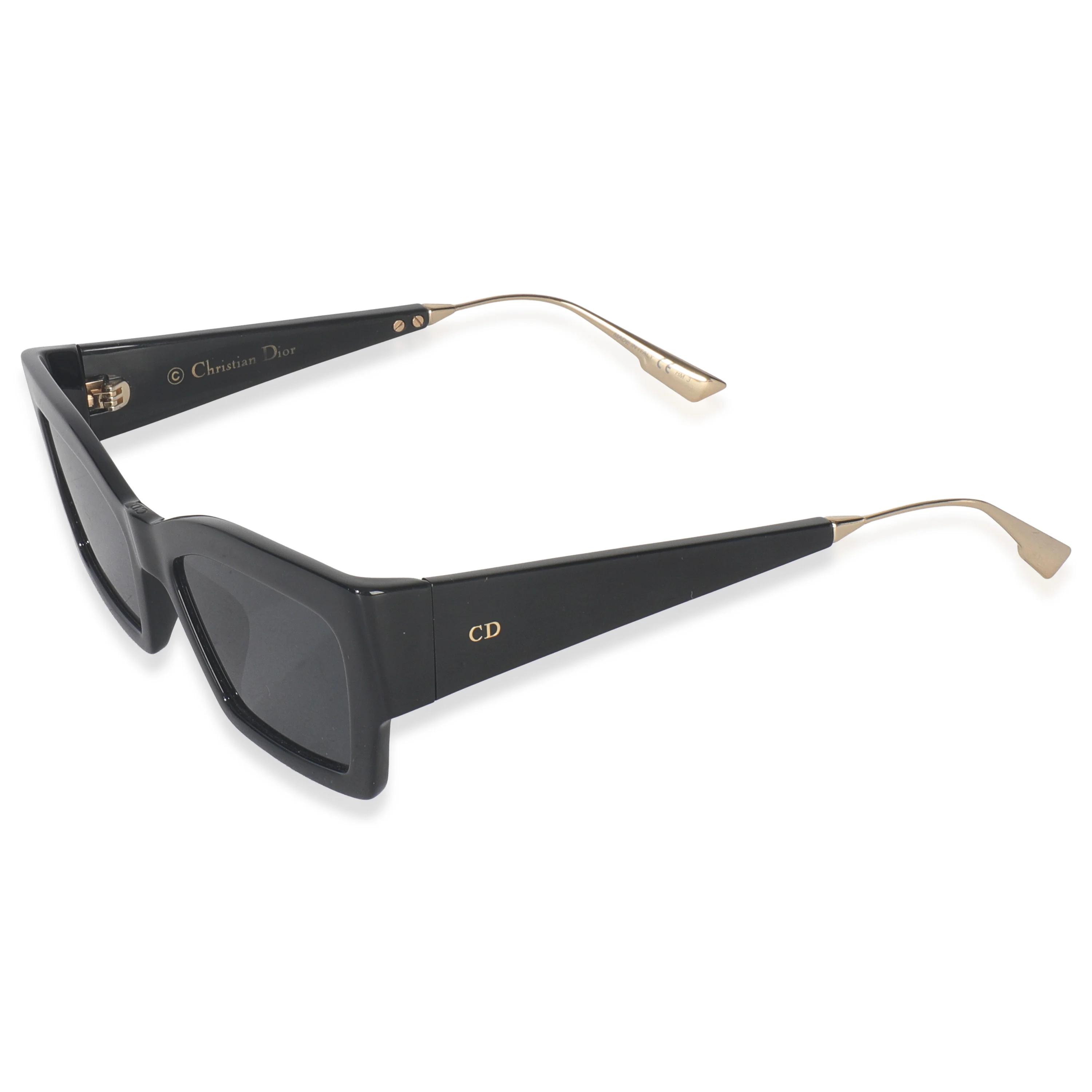 Black Acetate Cat Style Sunglasses - Image 2