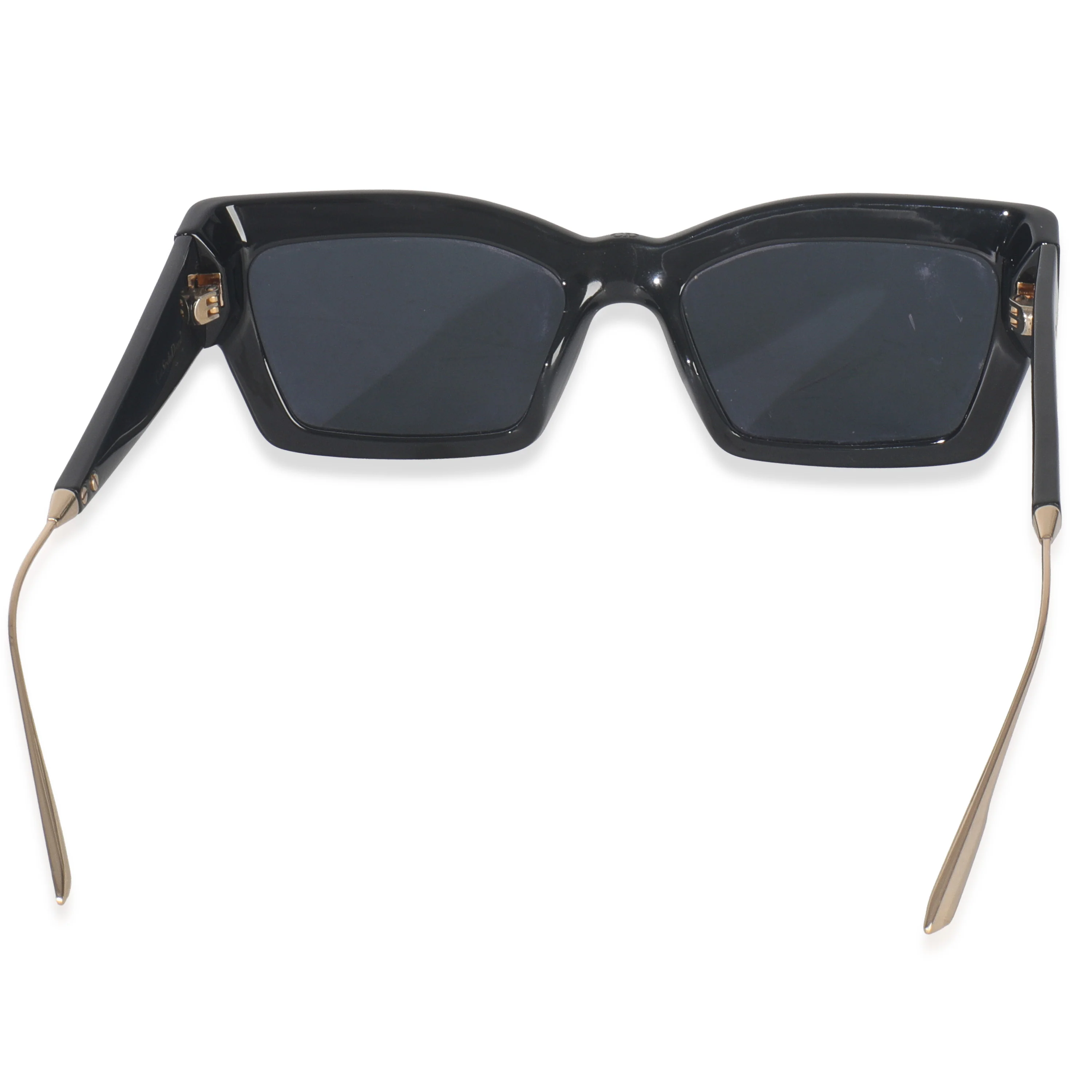 Black Acetate Cat Style Sunglasses - Image 3
