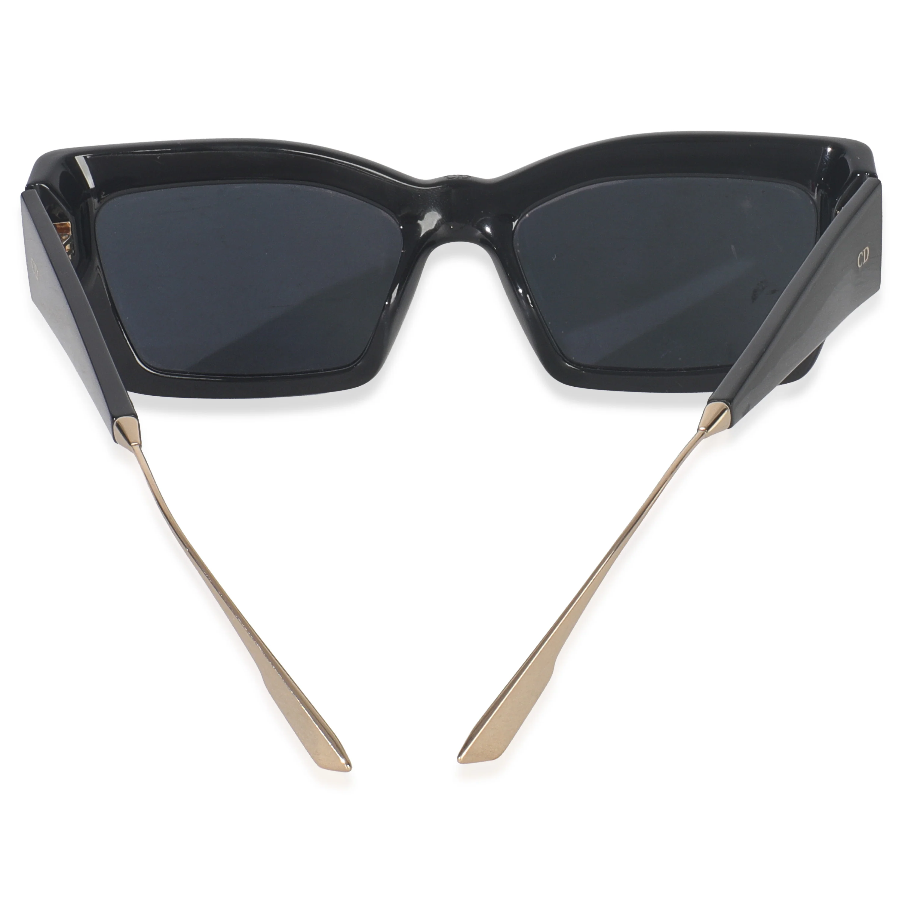 Black Acetate Cat Style Sunglasses - Image 4