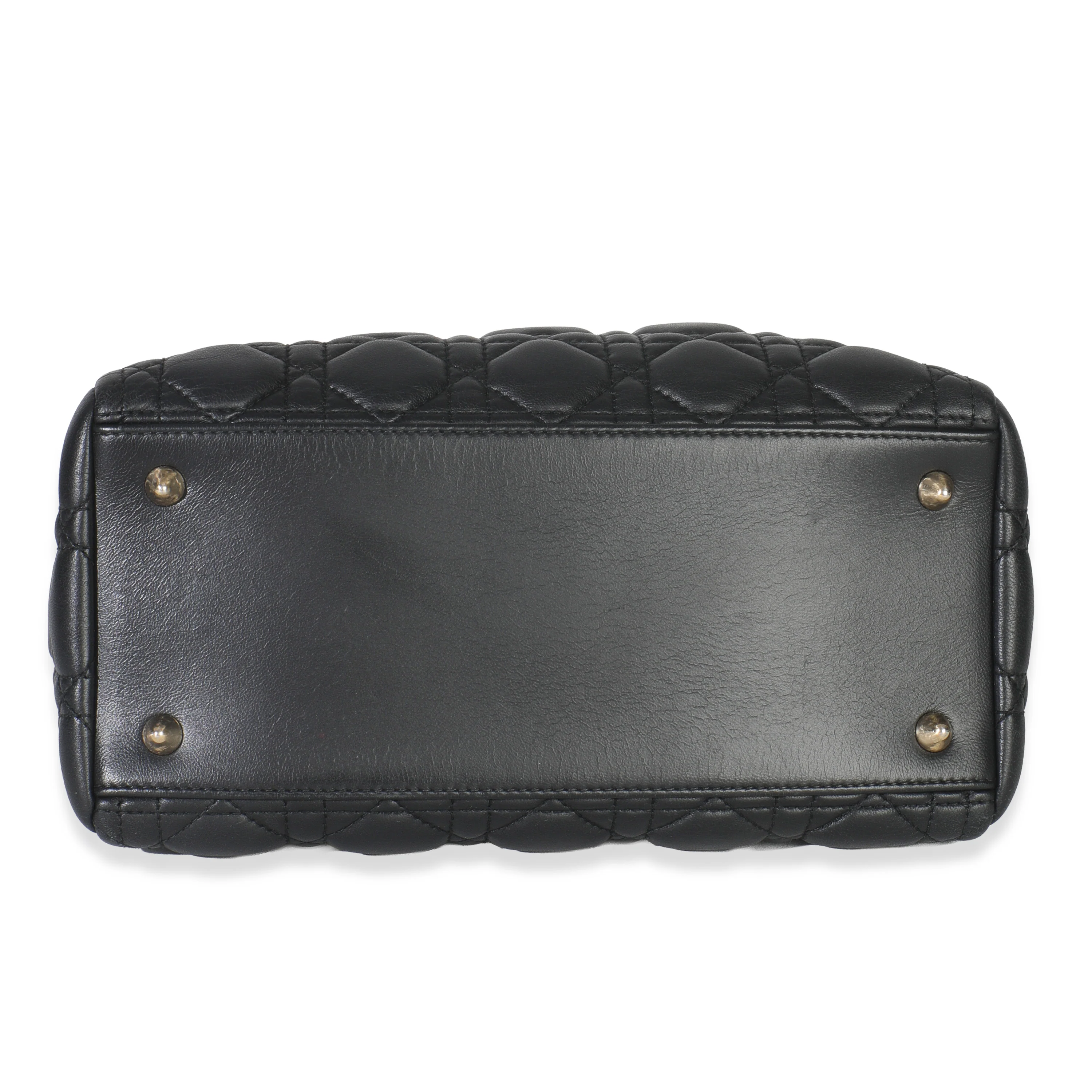 Black Lambskin Cannage Medium Lady Dior - Image 4