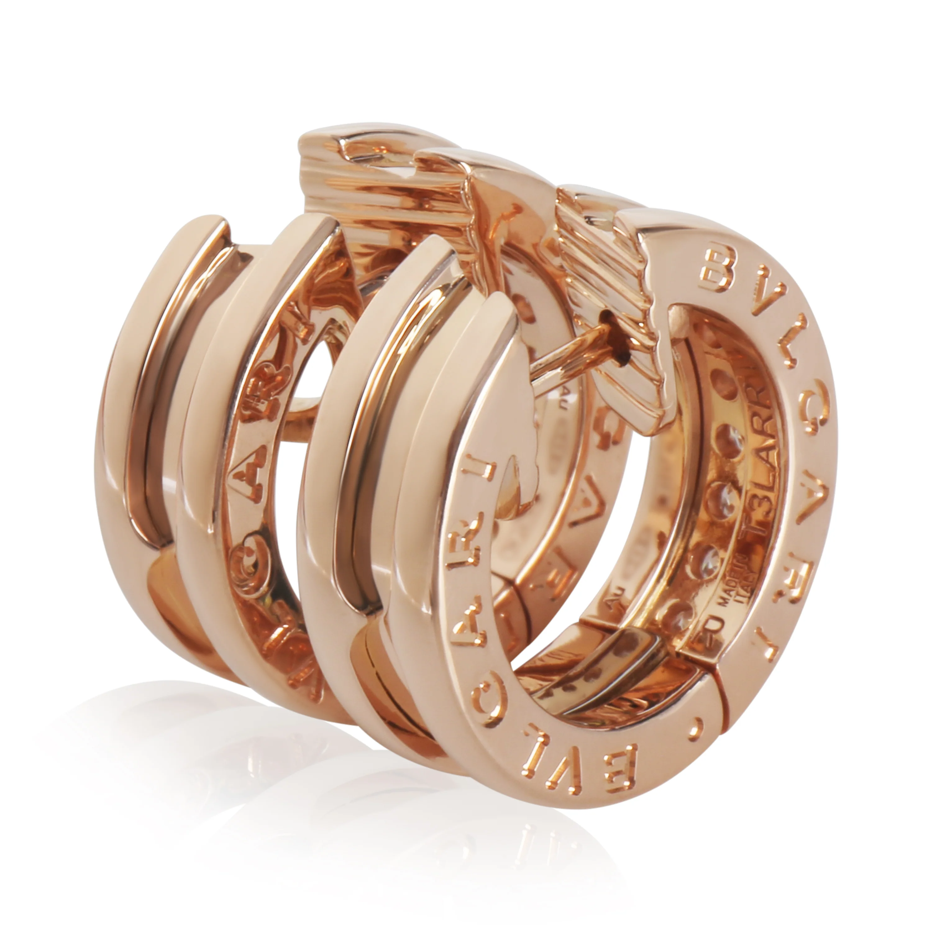 Rose Gold Diamond B.zero1 Small Hoop Earrings - Image 5