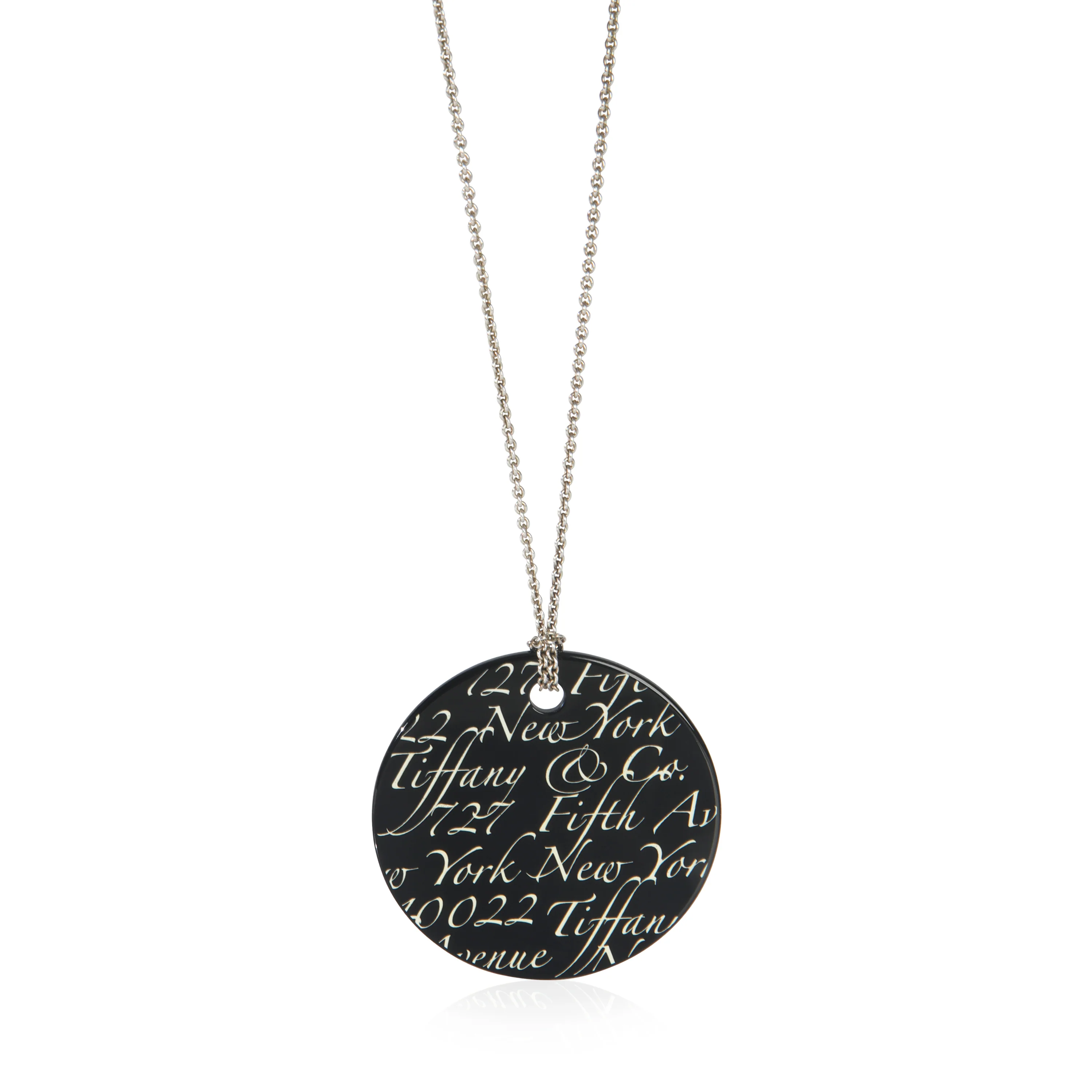 Sterling Silver Onyx Notes Pendant