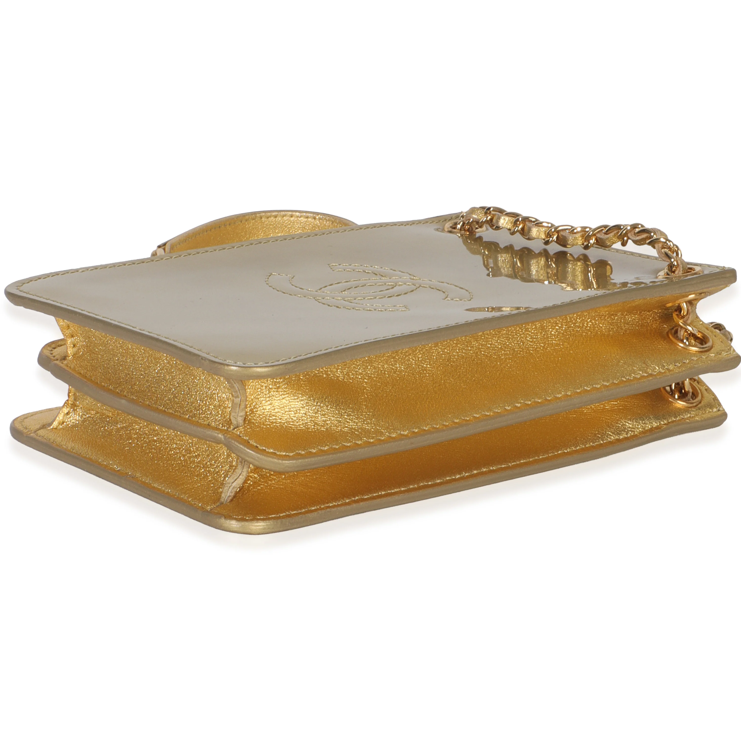 Gold Patent CC Phone Holder Crossbody - Image 6
