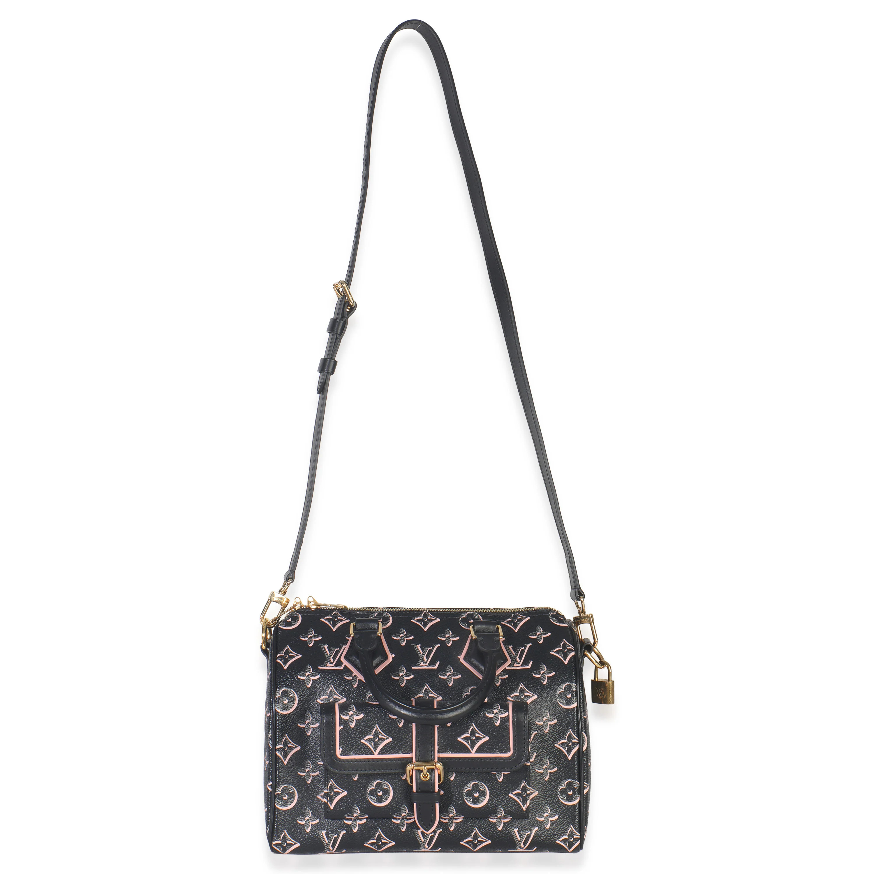 Black Monogram Canvas Fall for You Speedy Bandouliere 25 - Image 8