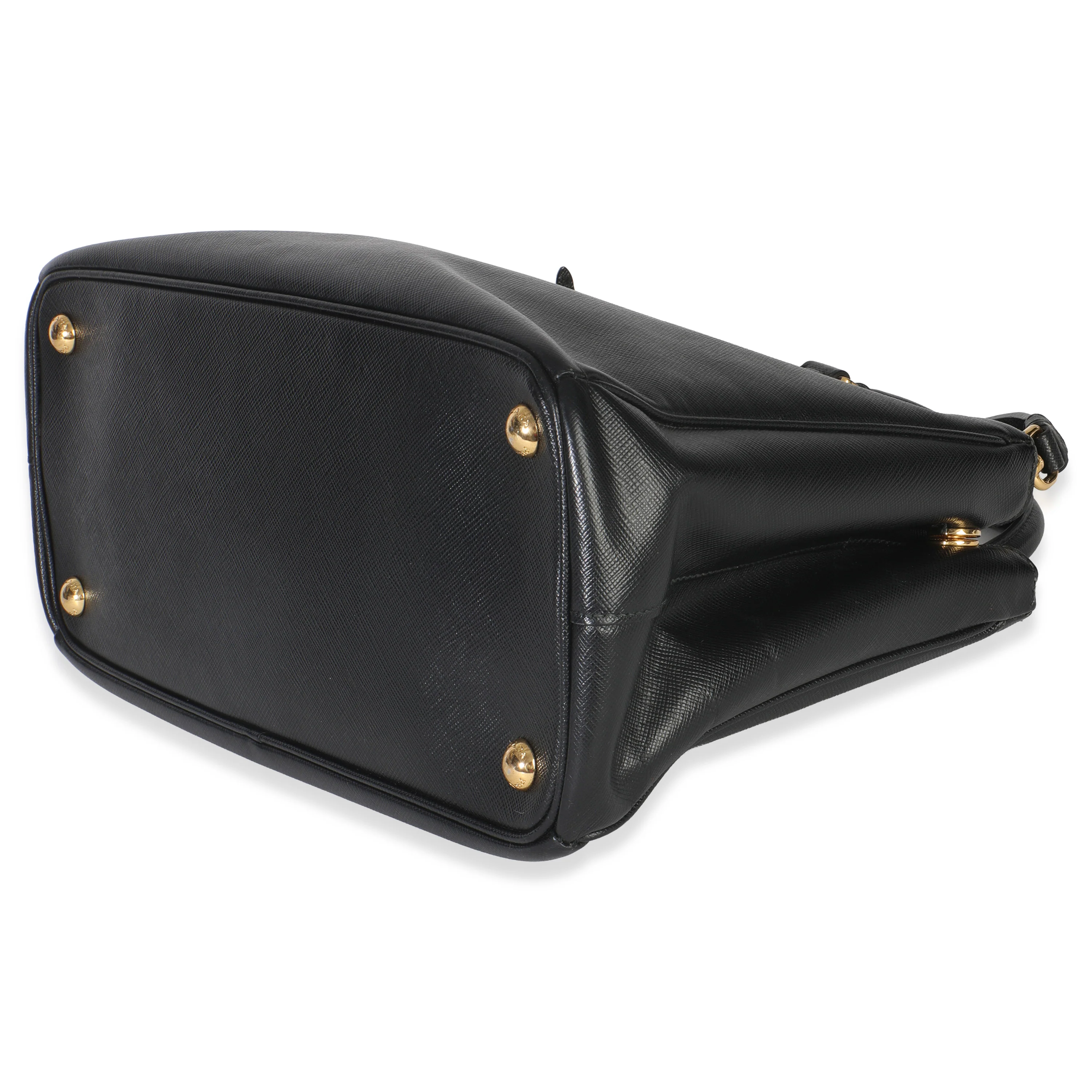 Black Saffiano Small Galleria Double Zip Tote - Image 6