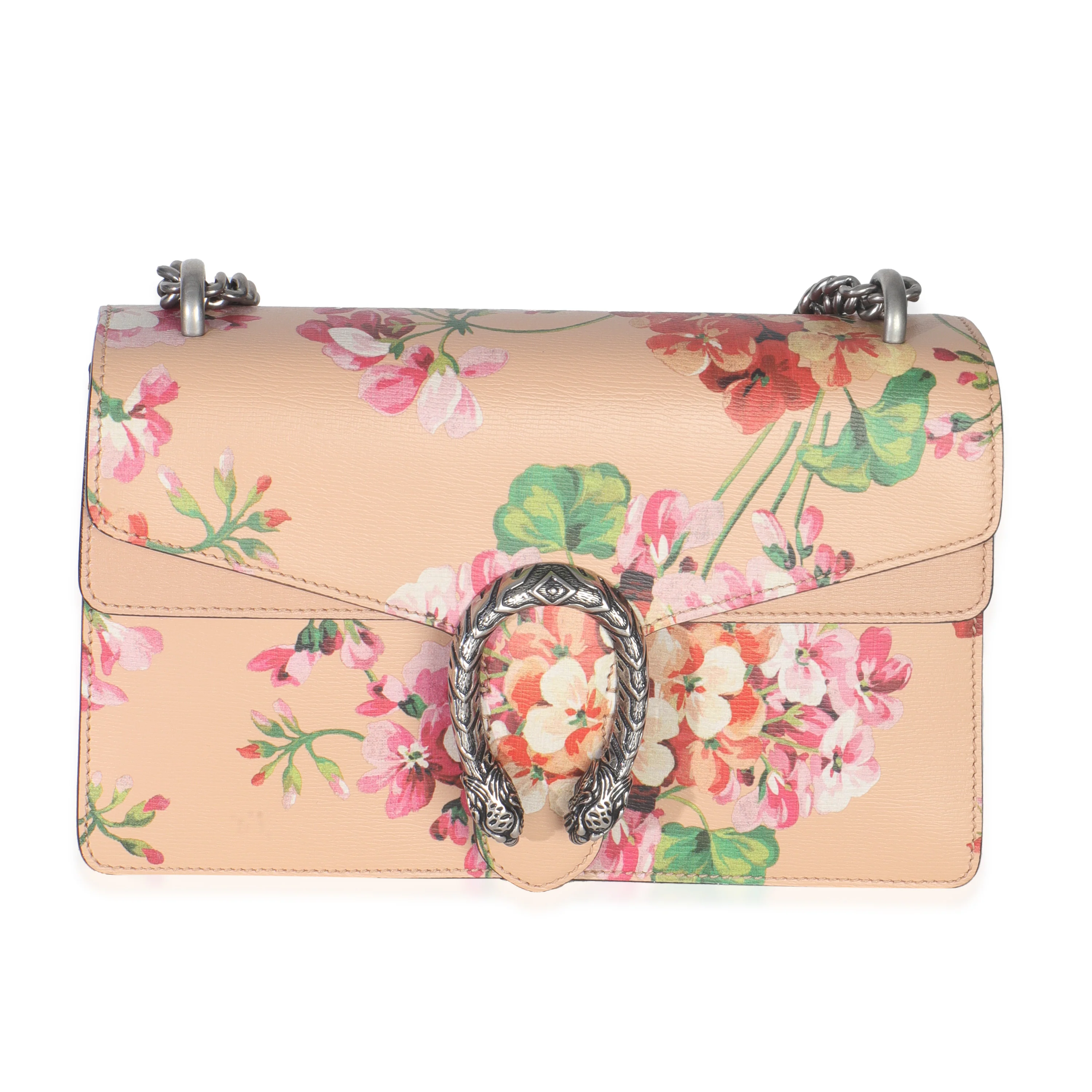 Light Pink Calfskin Blooms Small Dionysus Shoulder Bag