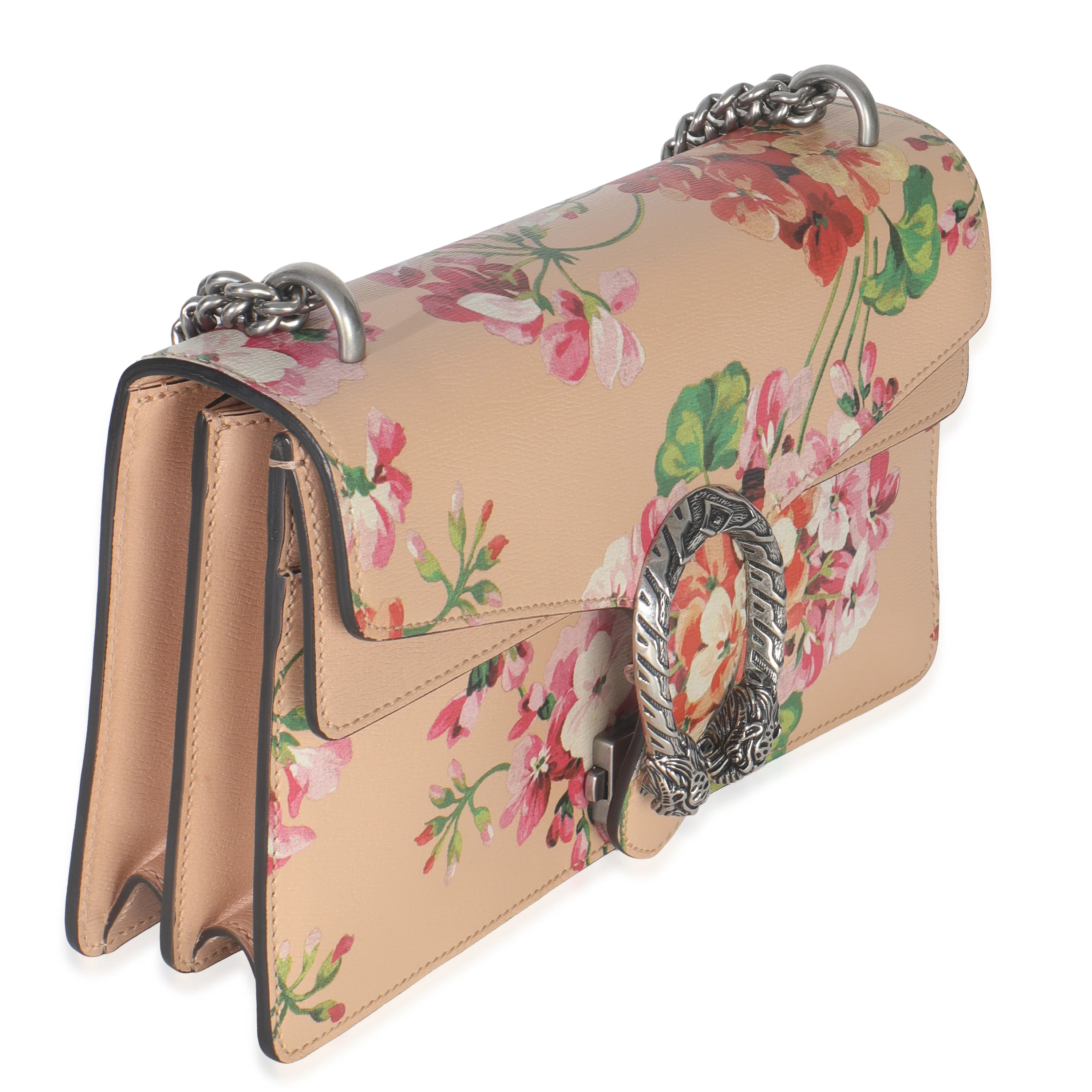 Light Pink Calfskin Blooms Small Dionysus Shoulder Bag - Image 3