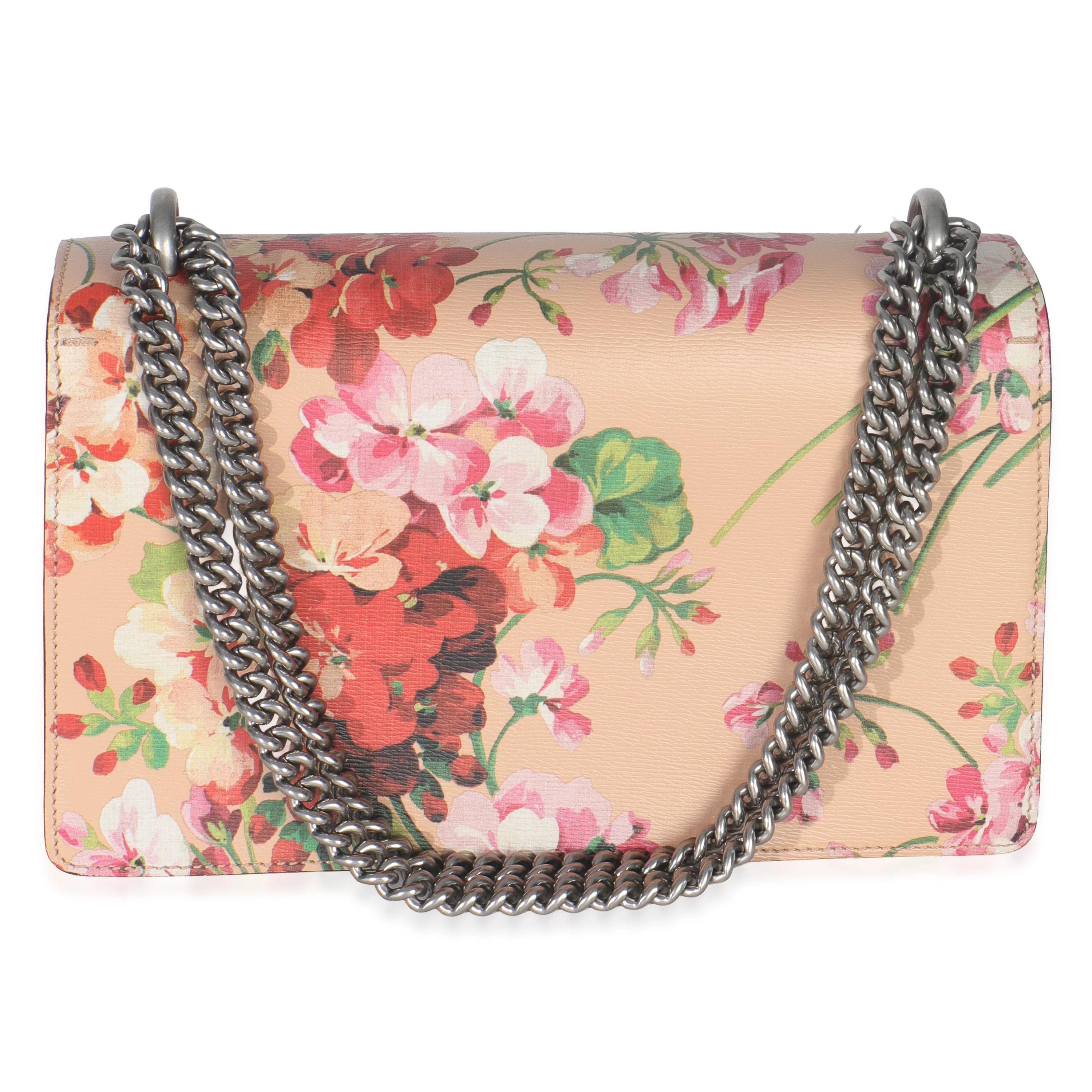 Light Pink Calfskin Blooms Small Dionysus Shoulder Bag - Image 4
