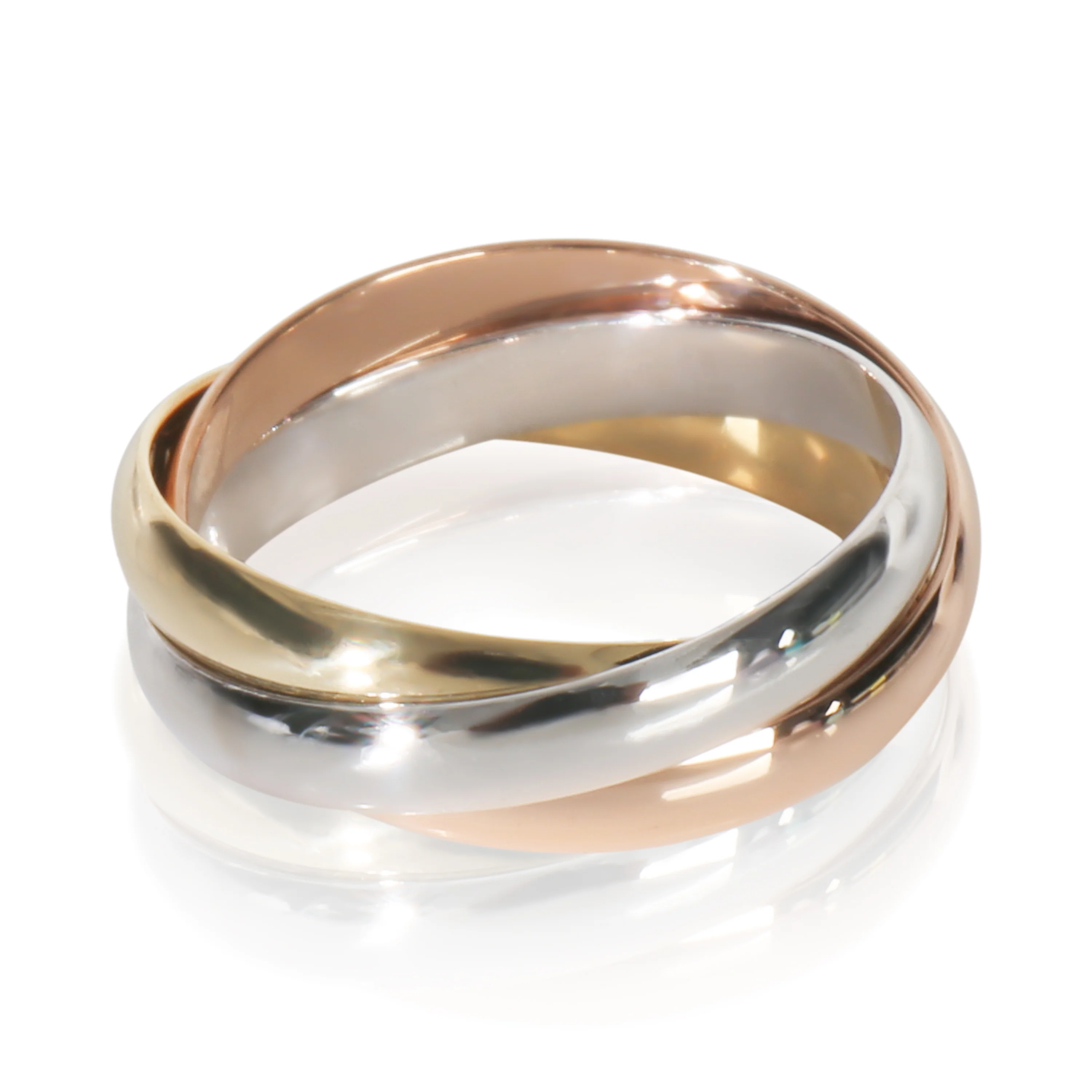 3-Tone Gold  Small Model Trinity Ring - Image 3