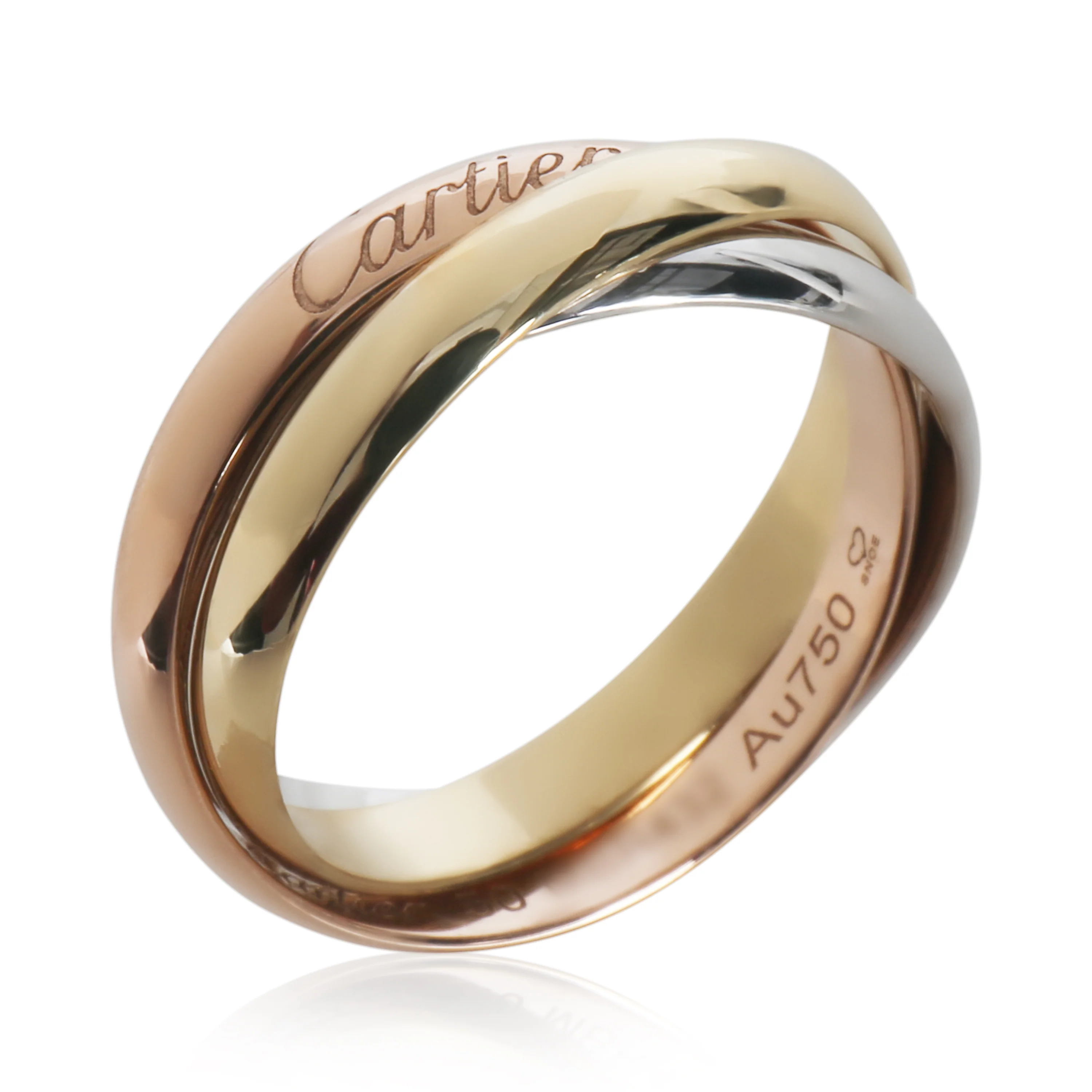 3-Tone Gold  Small Model Trinity Ring - Image 4