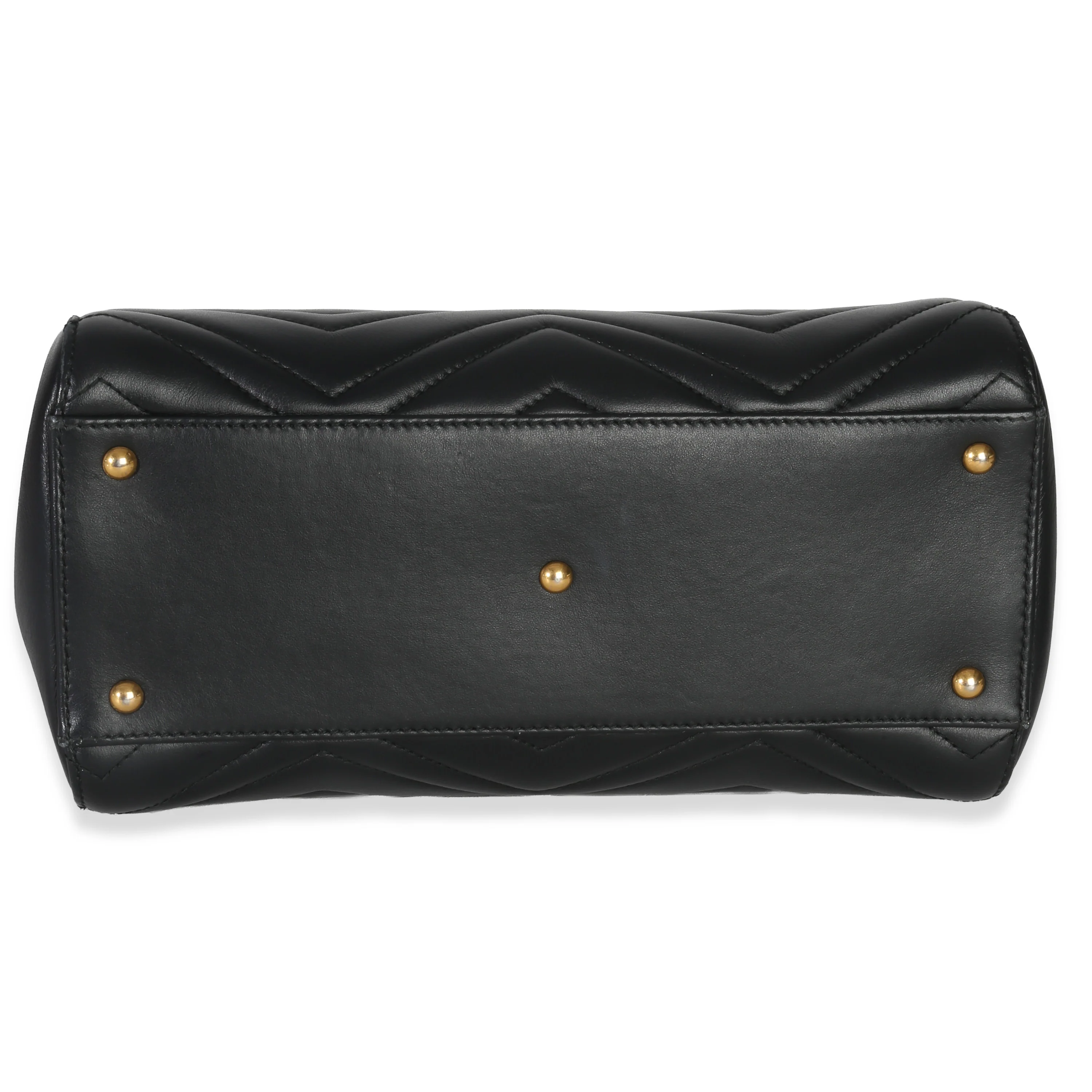 Black Matelasse Calfskin Small Marmont Top Handle Tote - Image 5