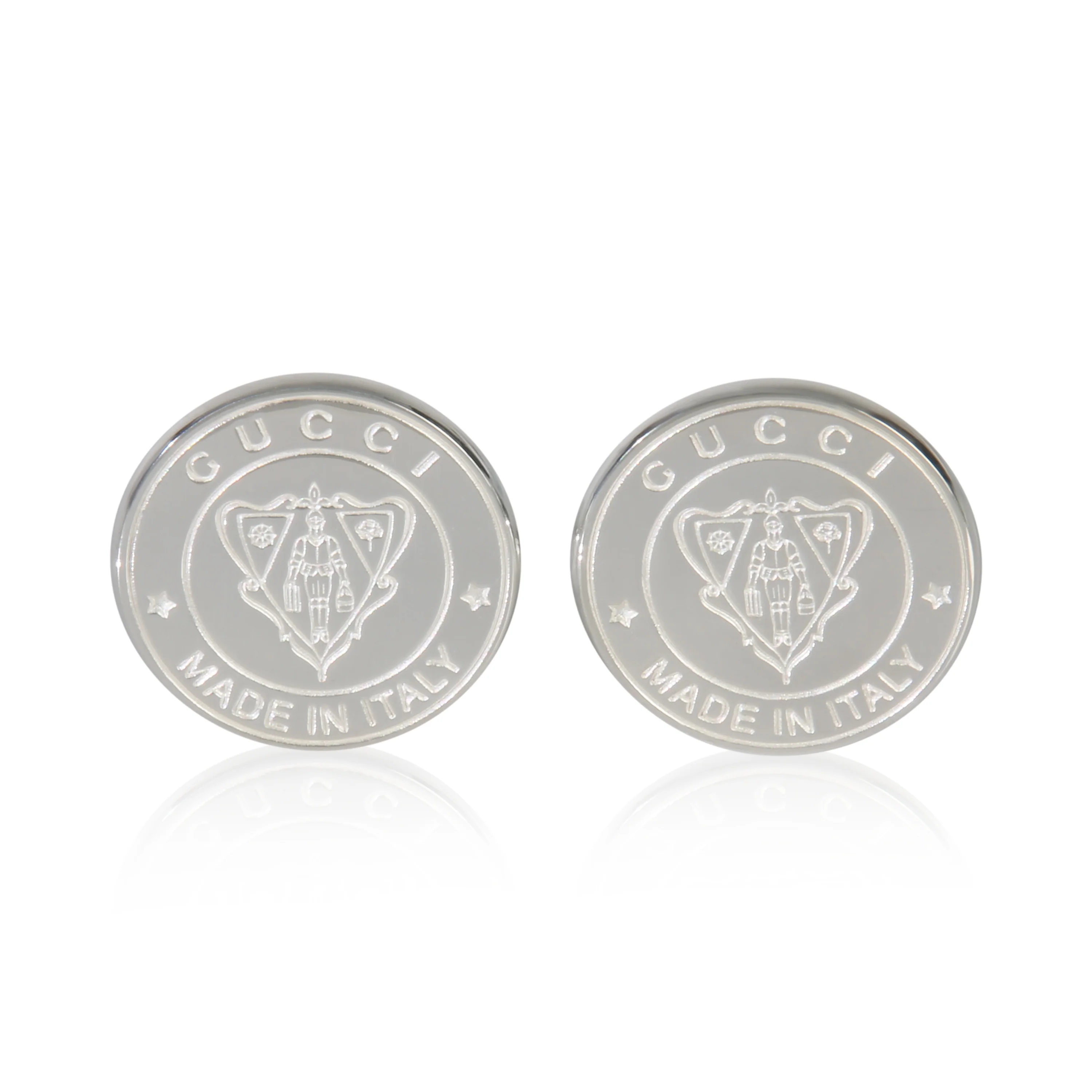 Sterling Silver Crest Cufflinks