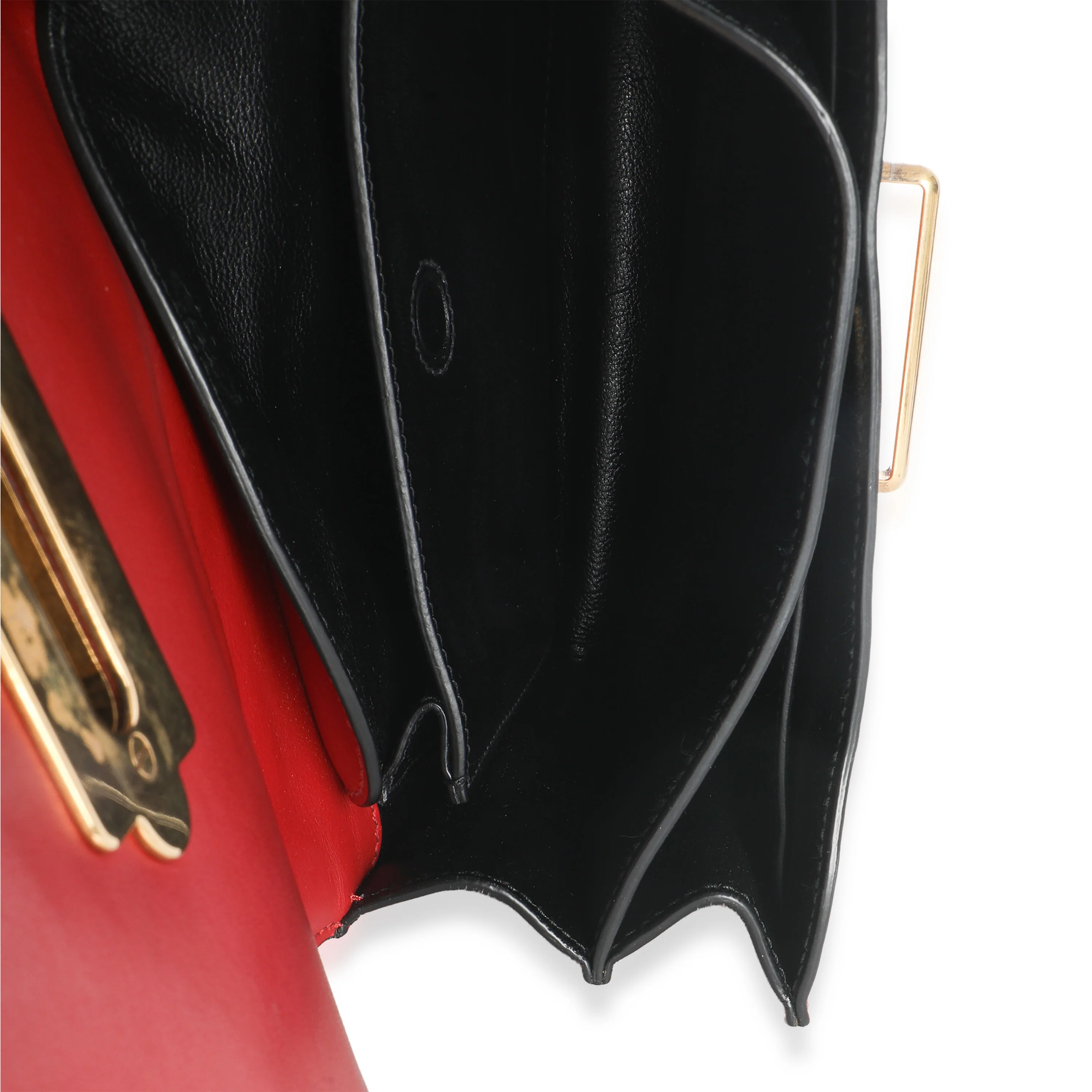 Red Black City Calfskin Saffiano Cahier Bag - Image 9