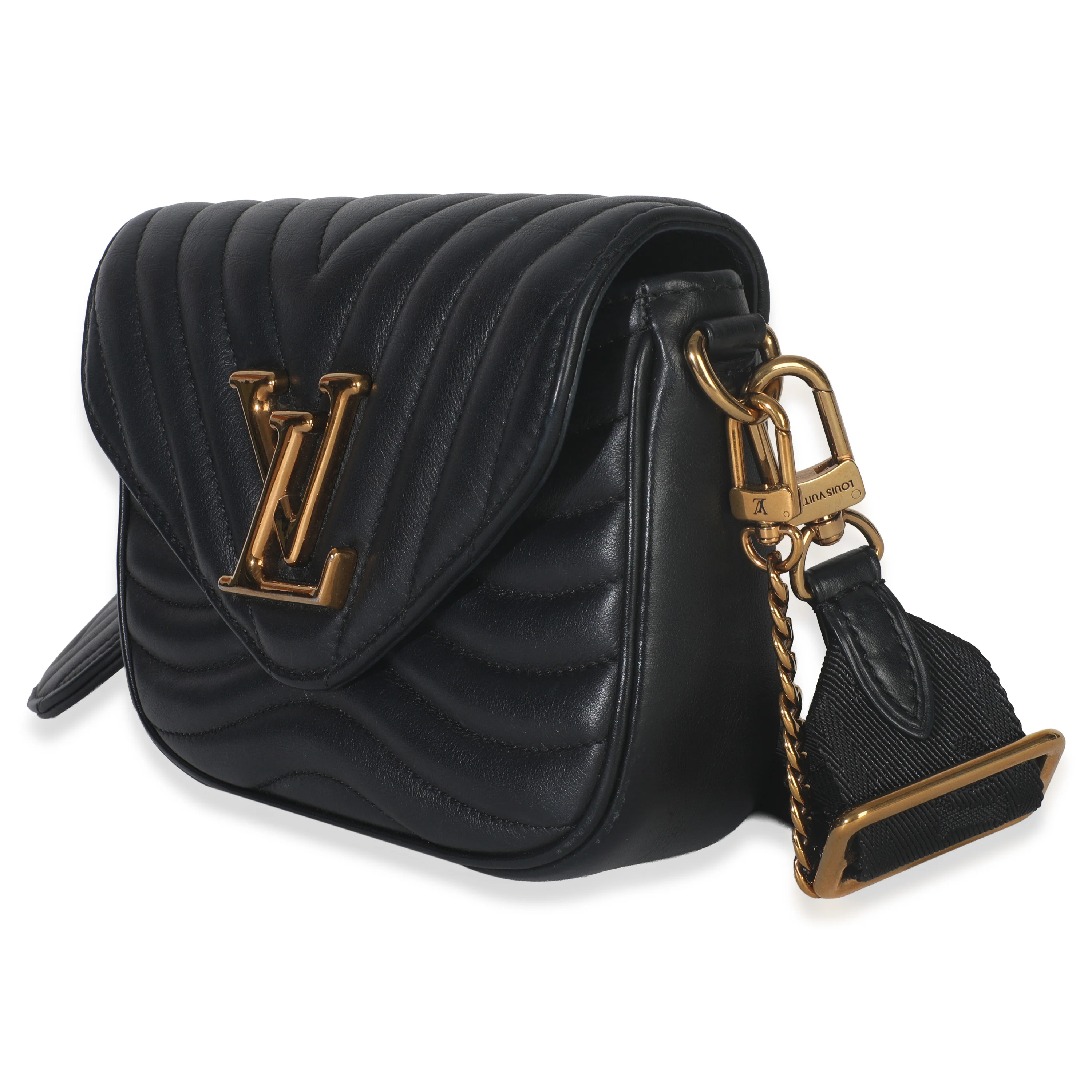 Black Quilted Calfskin New Wave Pochette - Image 2