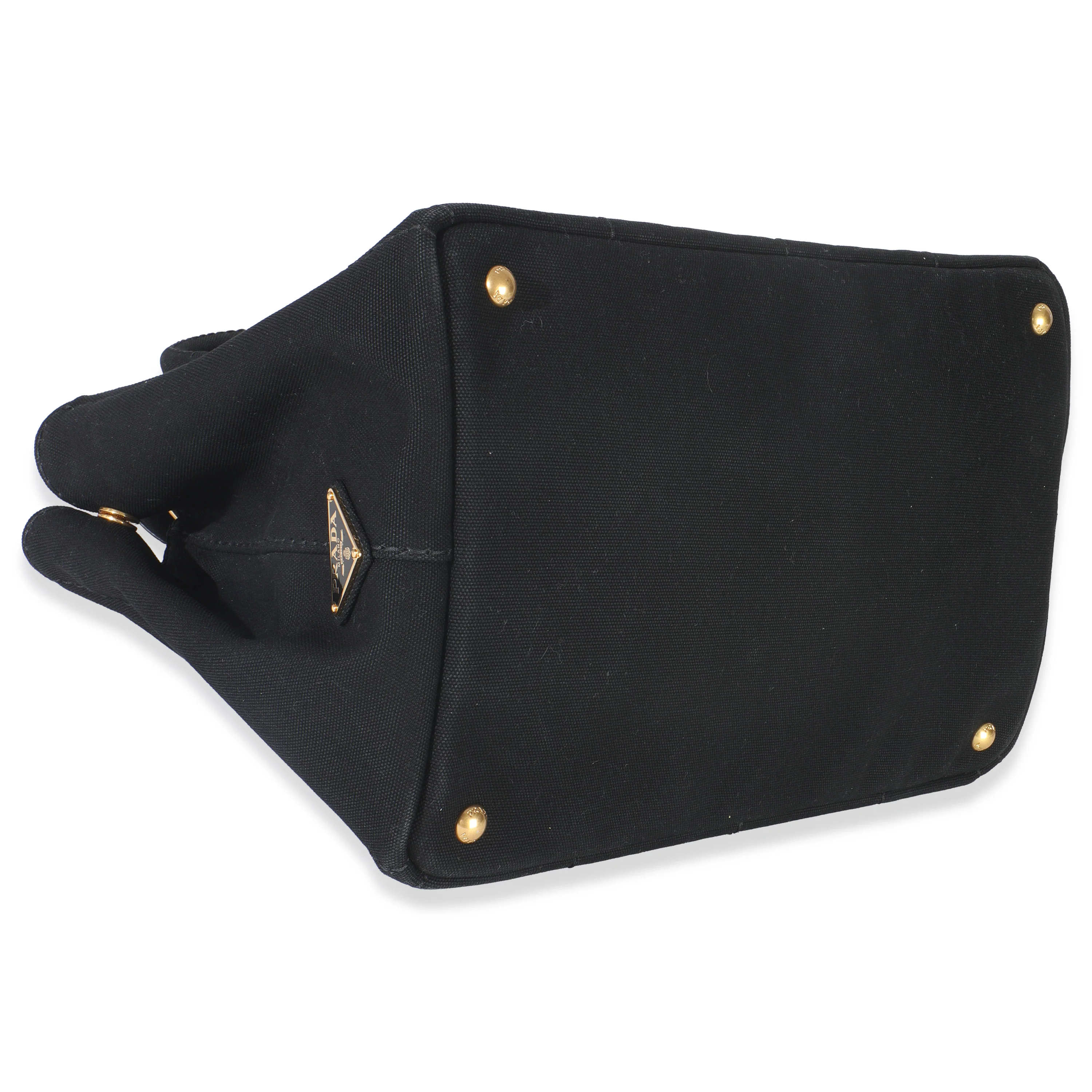 Black Canvas White Logo Small Canapa Tote - Image 6