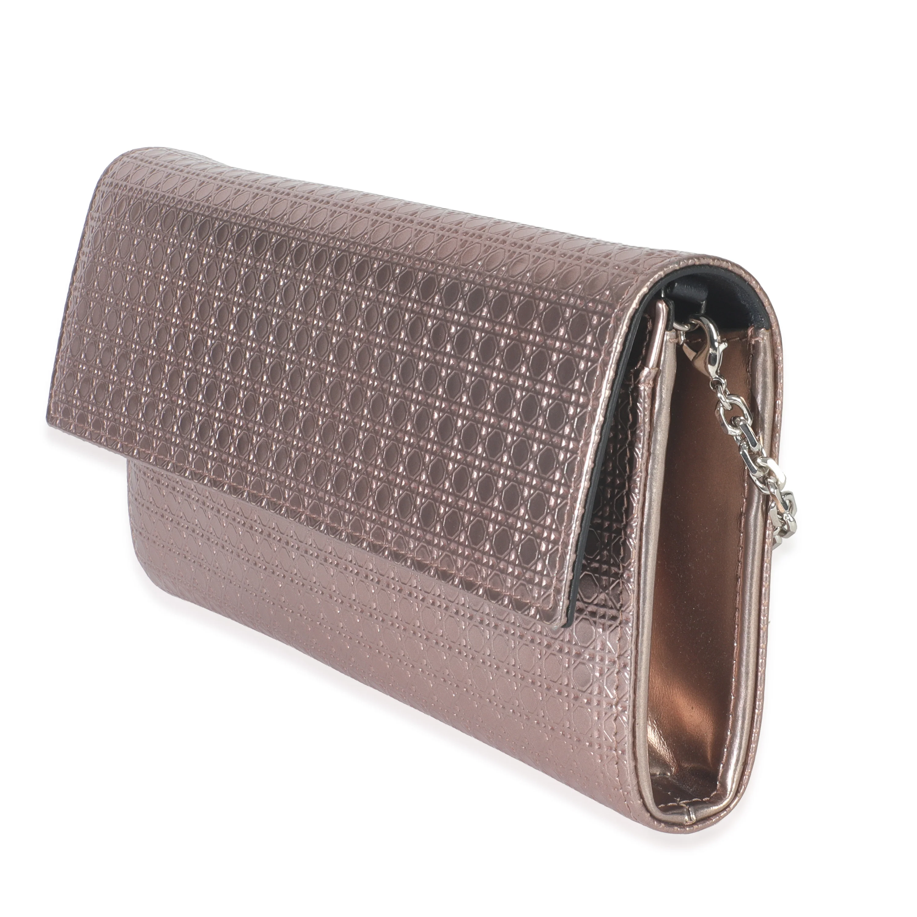 Pink Metallic Patent Micro Cannage Lady Dior Croisiere Wallet - Image 2