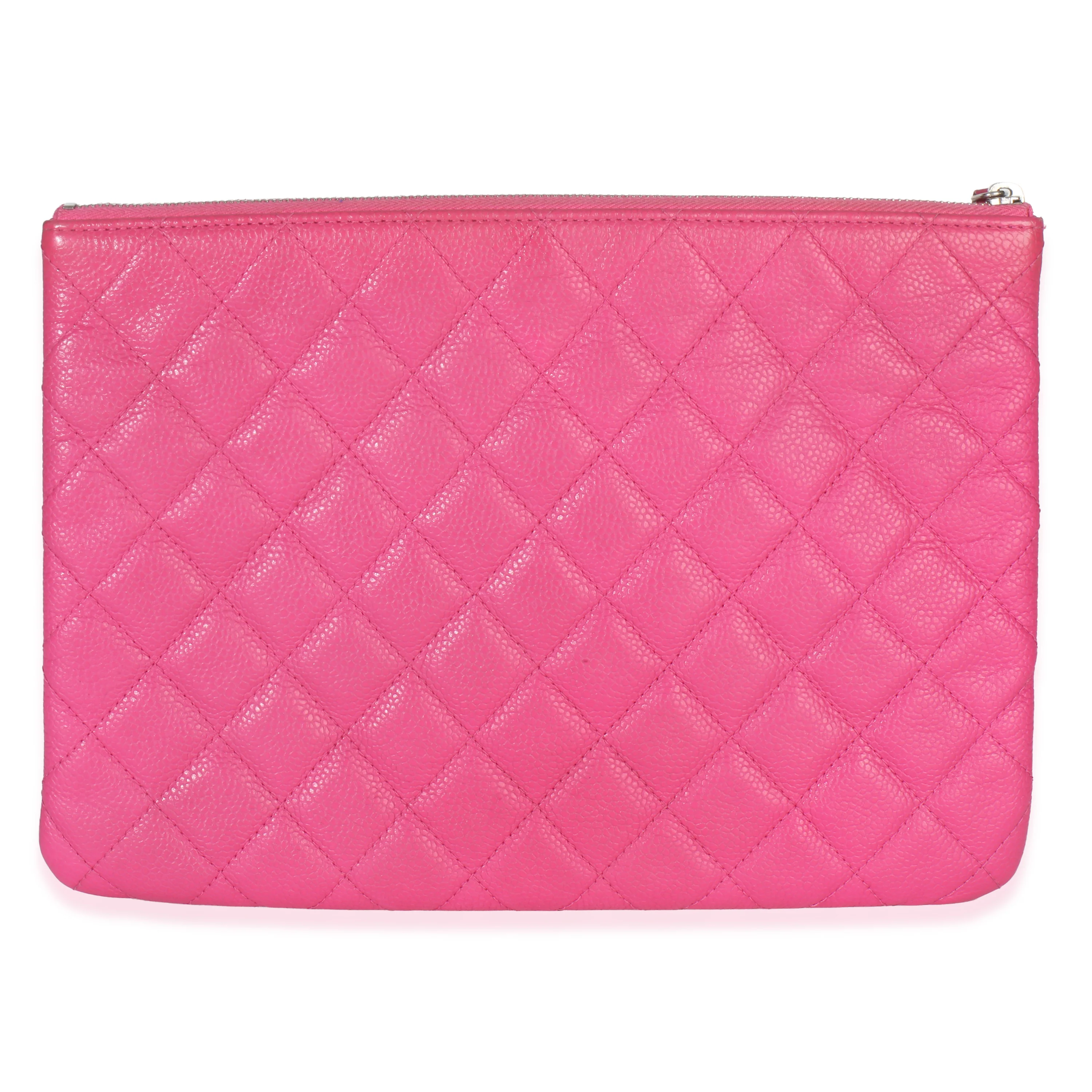Pink Quilted Lambskin Medium Casino Beauty CC Cosmetic Case - Image 4