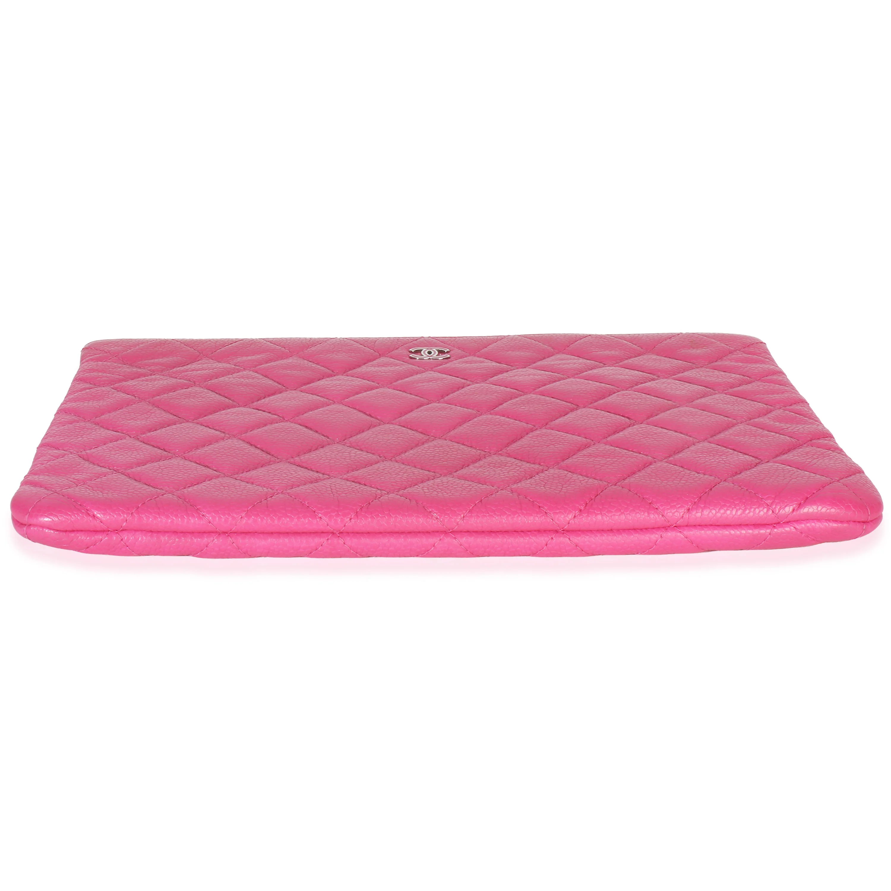 Pink Quilted Lambskin Medium Casino Beauty CC Cosmetic Case - Image 5