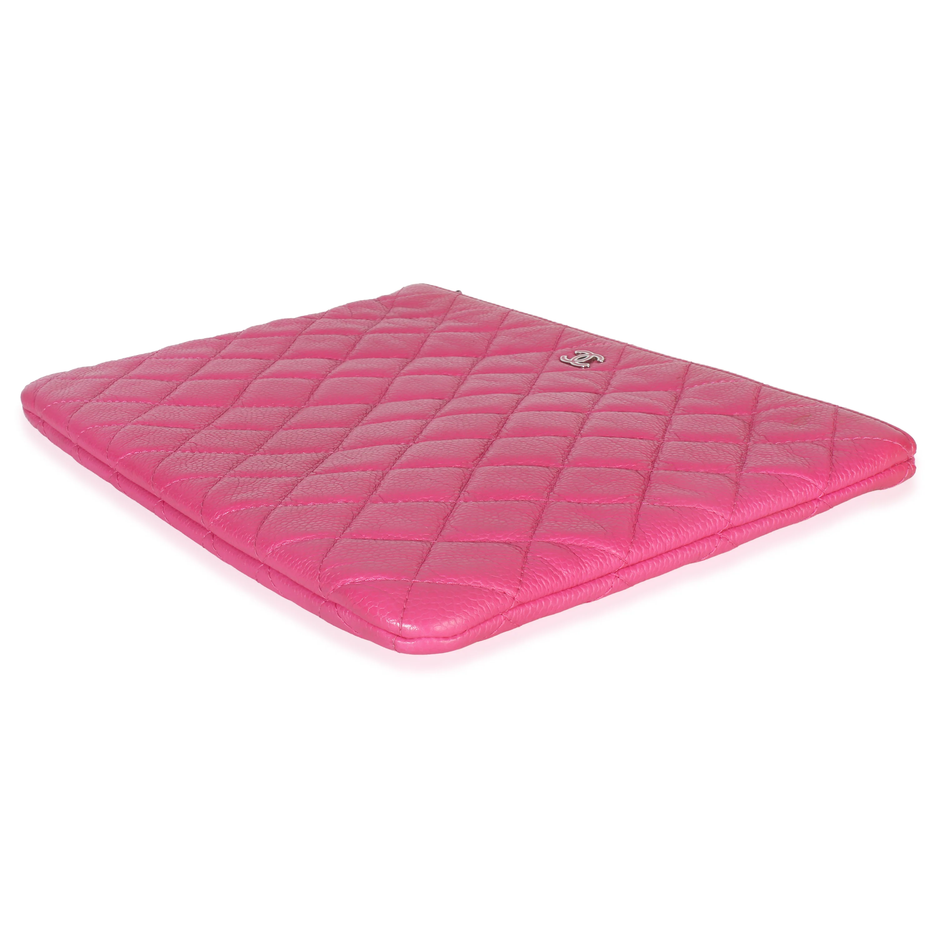 Pink Quilted Lambskin Medium Casino Beauty CC Cosmetic Case - Image 7