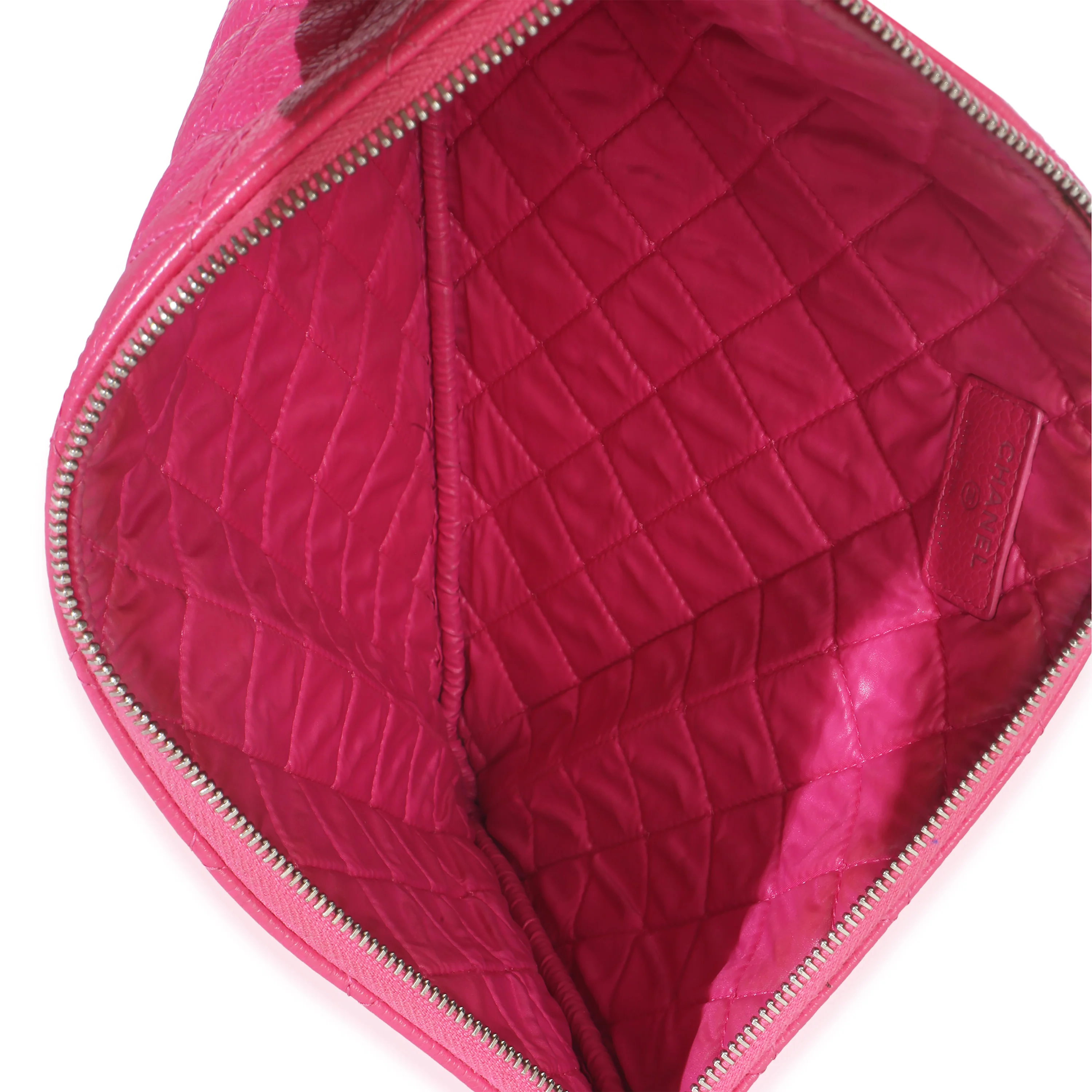 Pink Quilted Lambskin Medium Casino Beauty CC Cosmetic Case - Image 8
