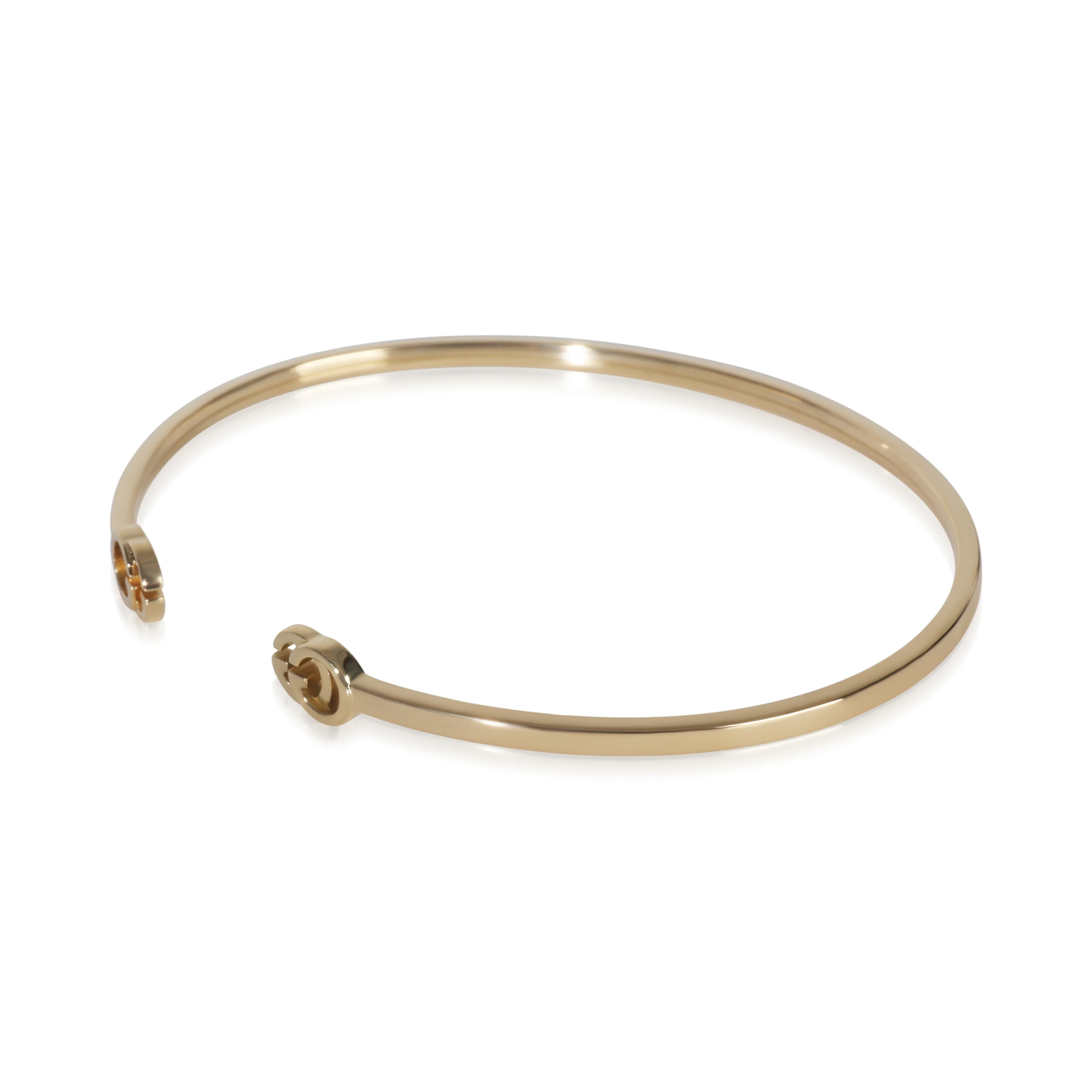 Yellow Gold GG Thin Running Cuff Bracelet - Image 2