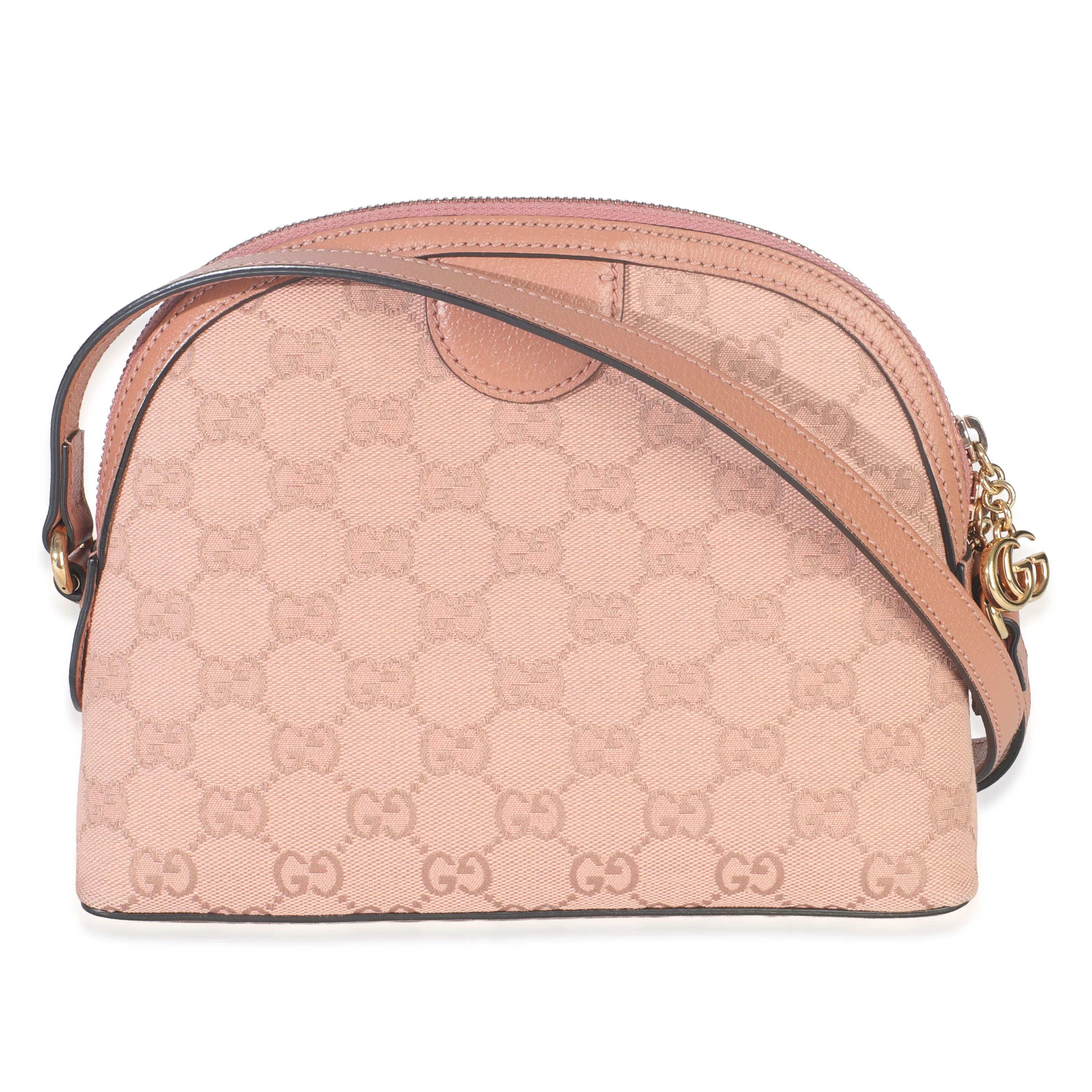 Pink GG Canvas Small Dome Ophidia Crossbody Bag - Image 4