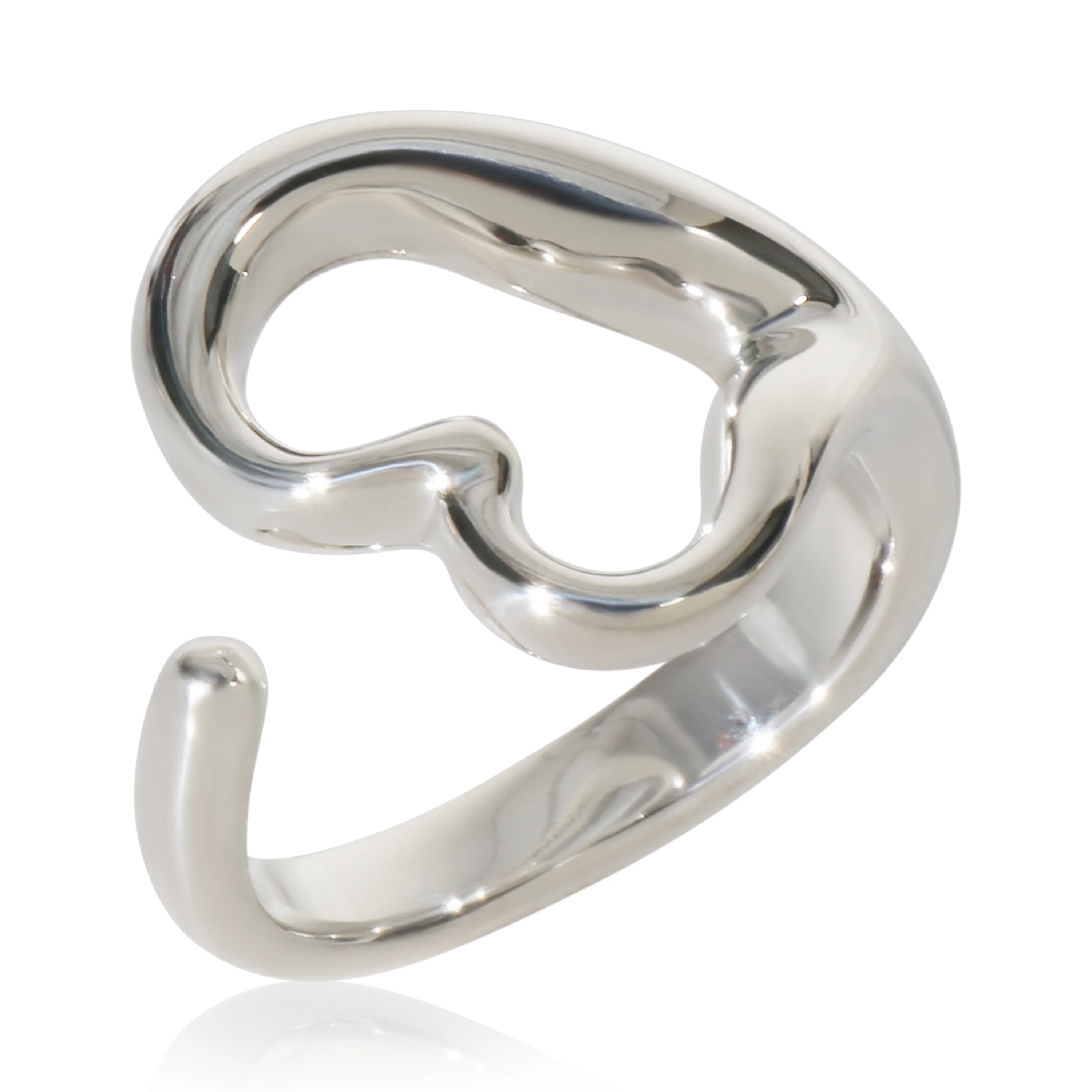 Sterling Silver Elsa Peretti Open Heart Ring - Image 4
