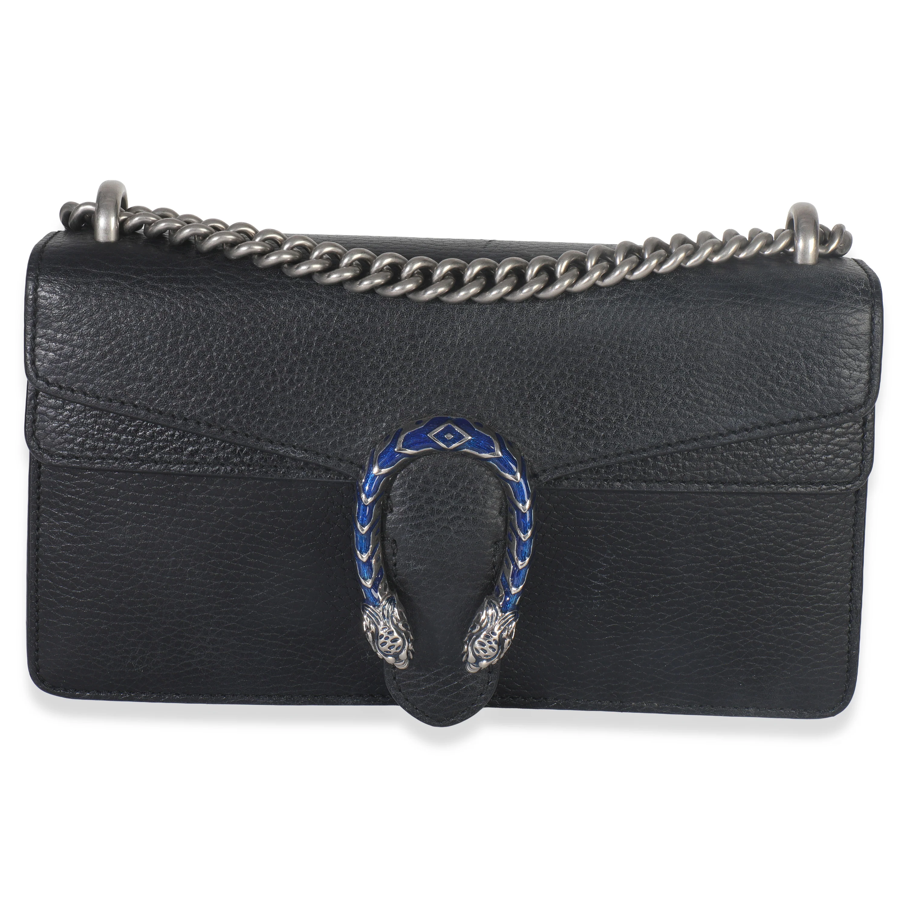 Black Pebbled Calfskin Small Dionysus Shoulder Bag