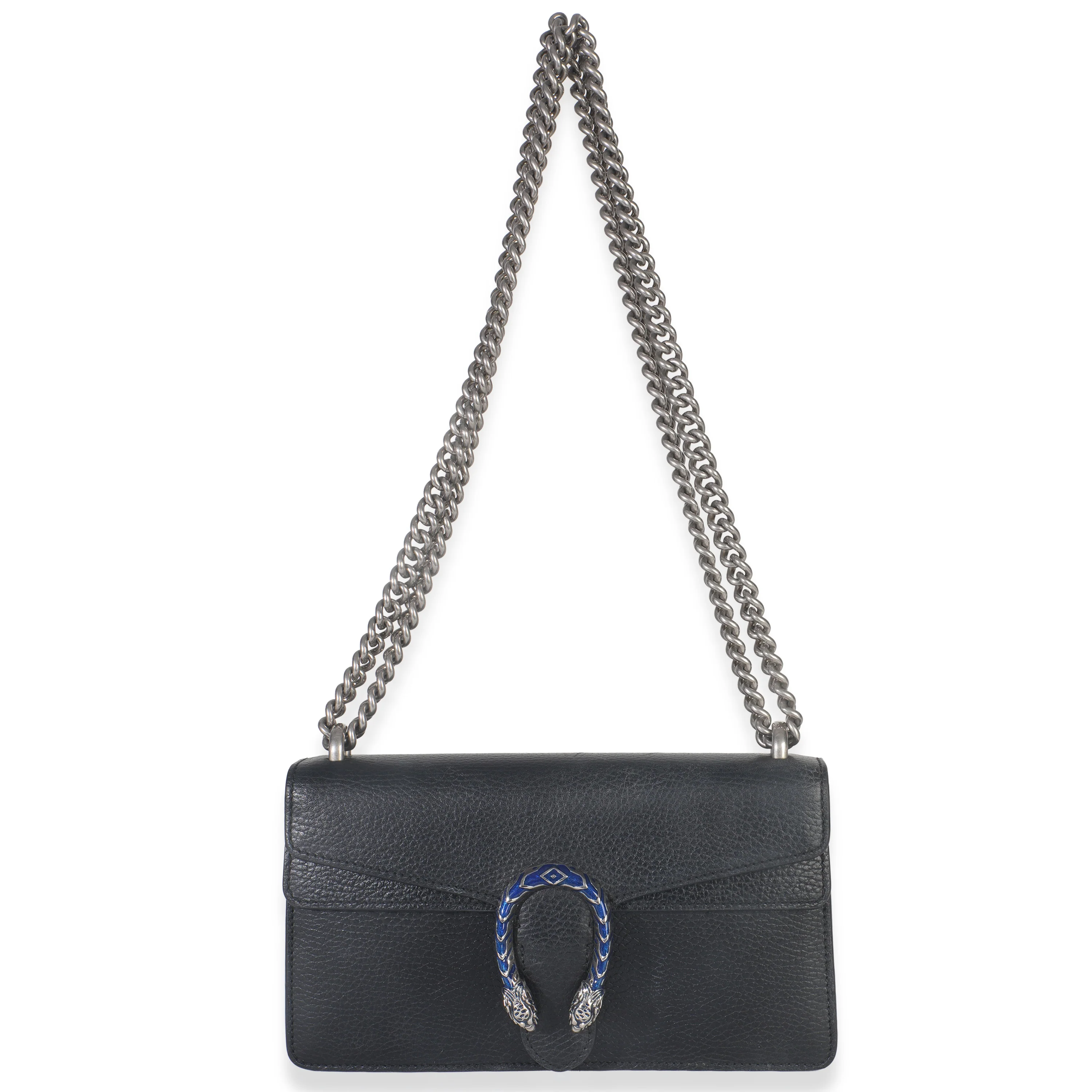 Black Pebbled Calfskin Small Dionysus Shoulder Bag - Image 8