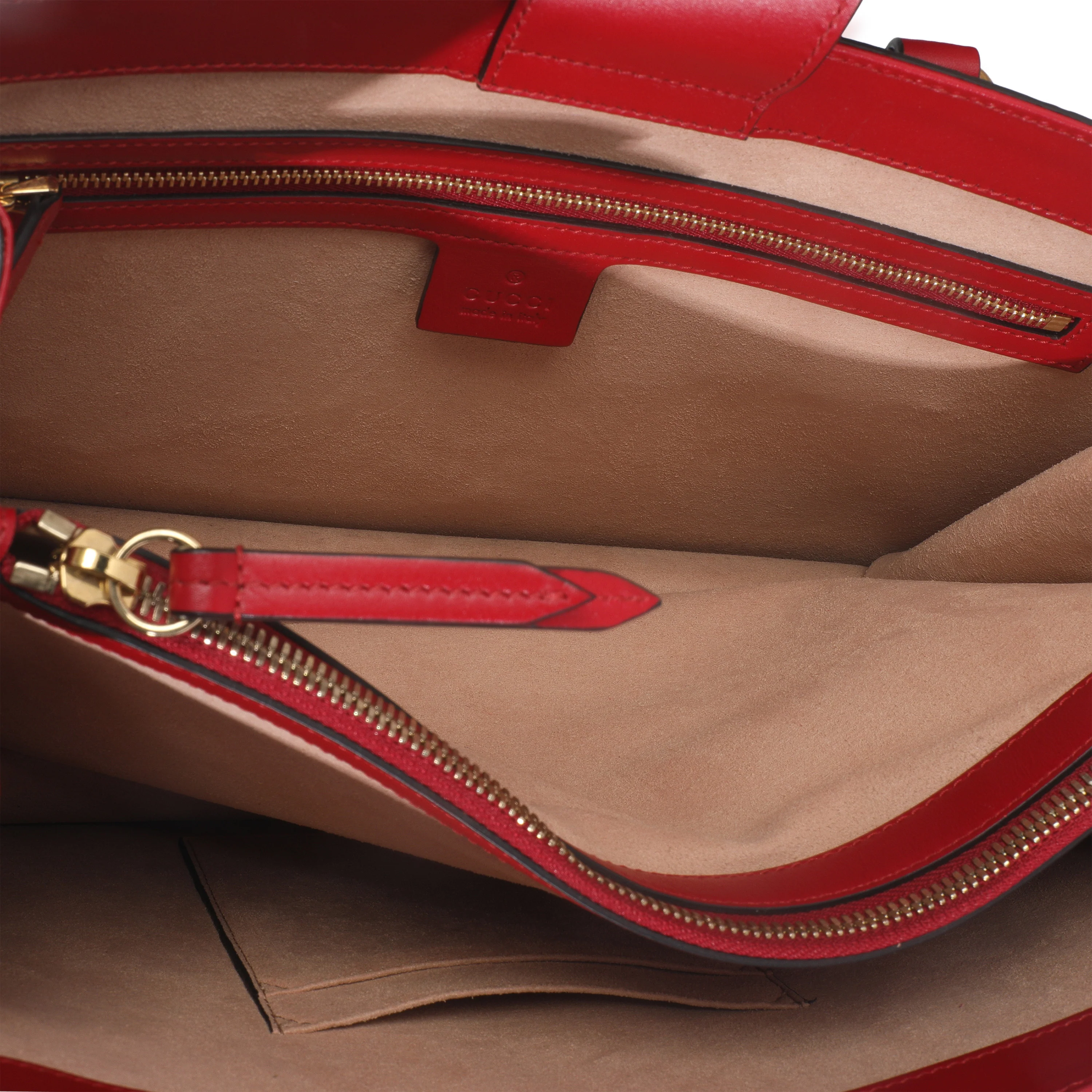 Red Guccissima Signature Padlock Double Handle Tote - Image 9