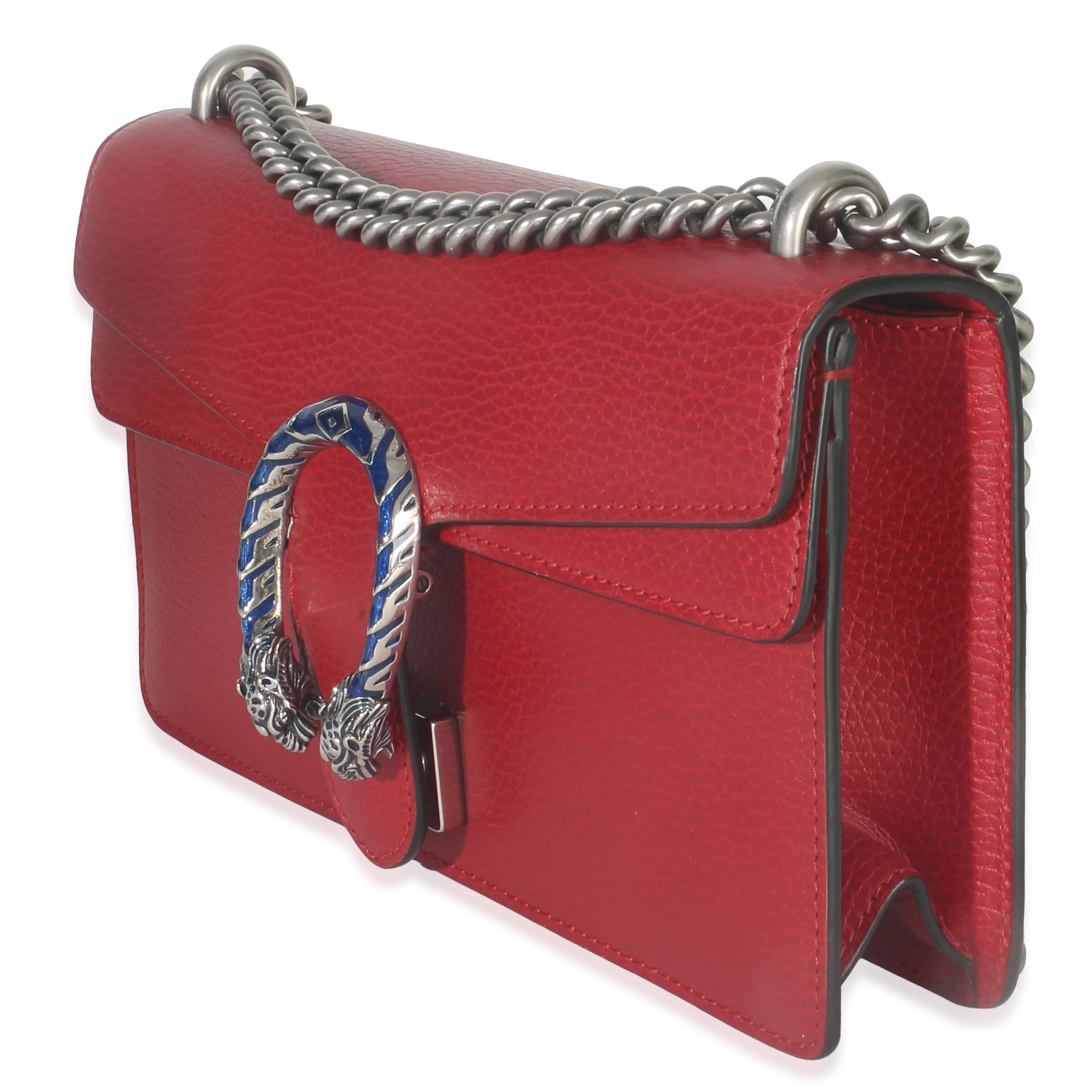 Red Pebbled Calfskin Small Dionysus Shoulder Bag - Image 2