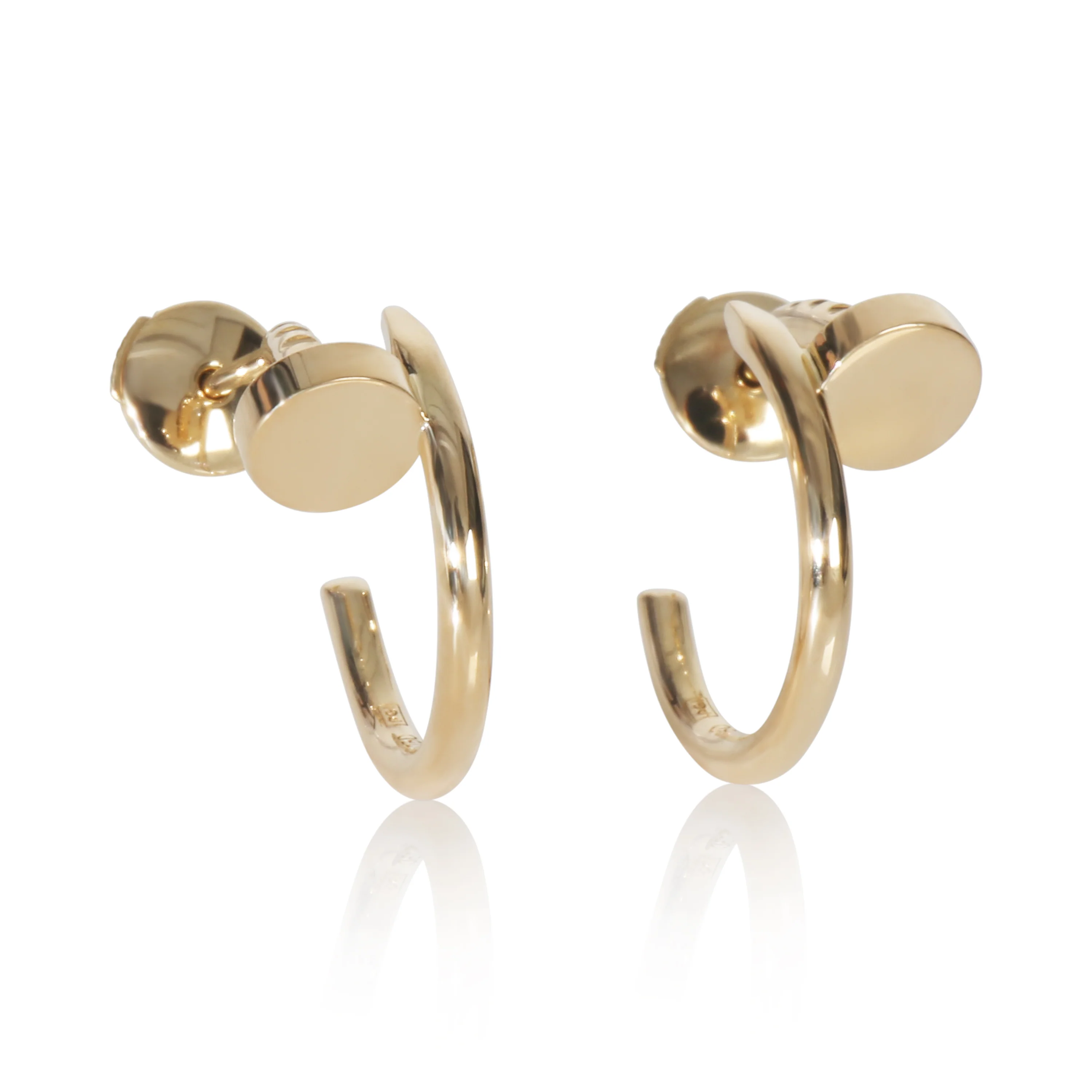 Yellow Gold Small Model Juste Un Clou Hoop Earrings - Image 2