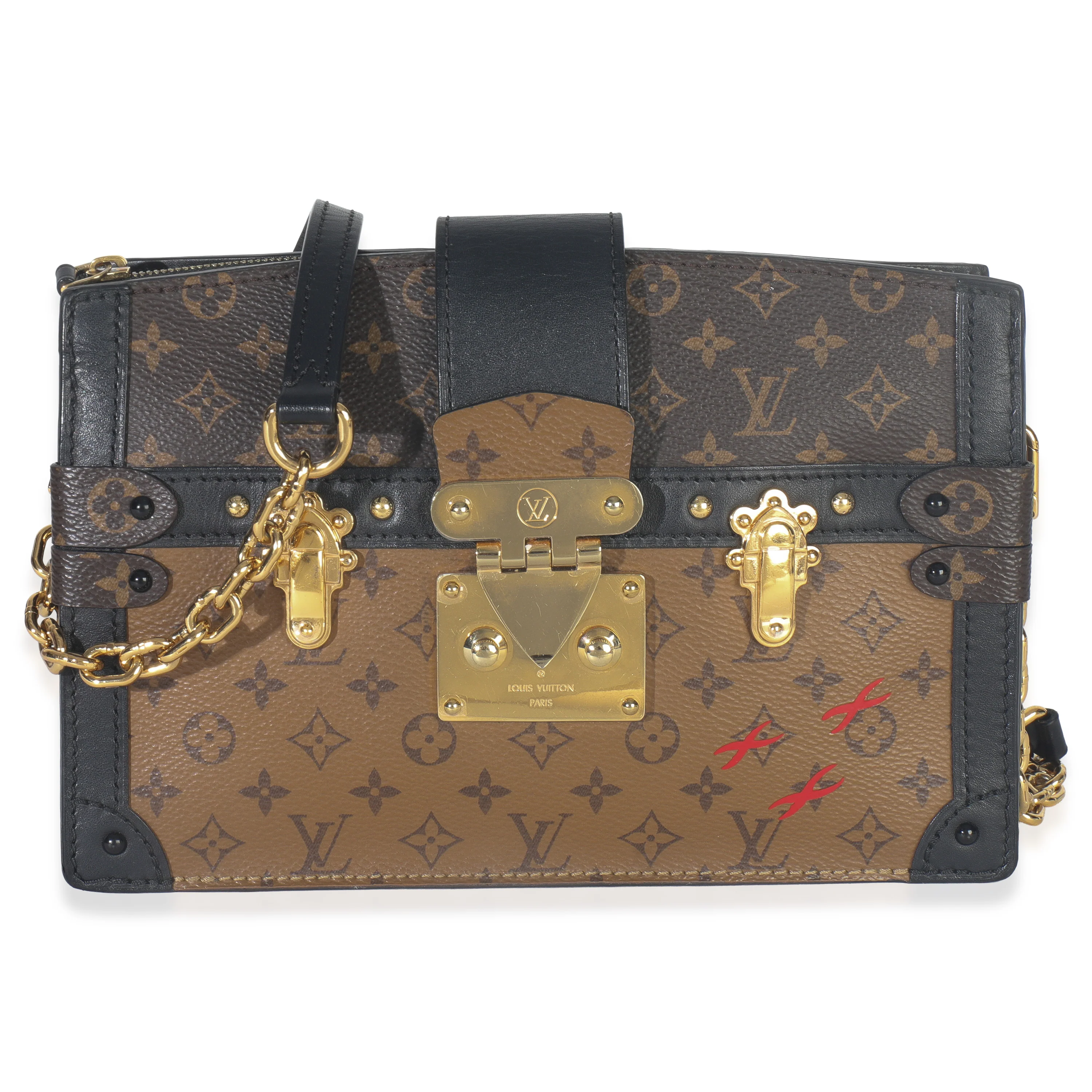 Reverse Monogram Canvas Trunk Clutch