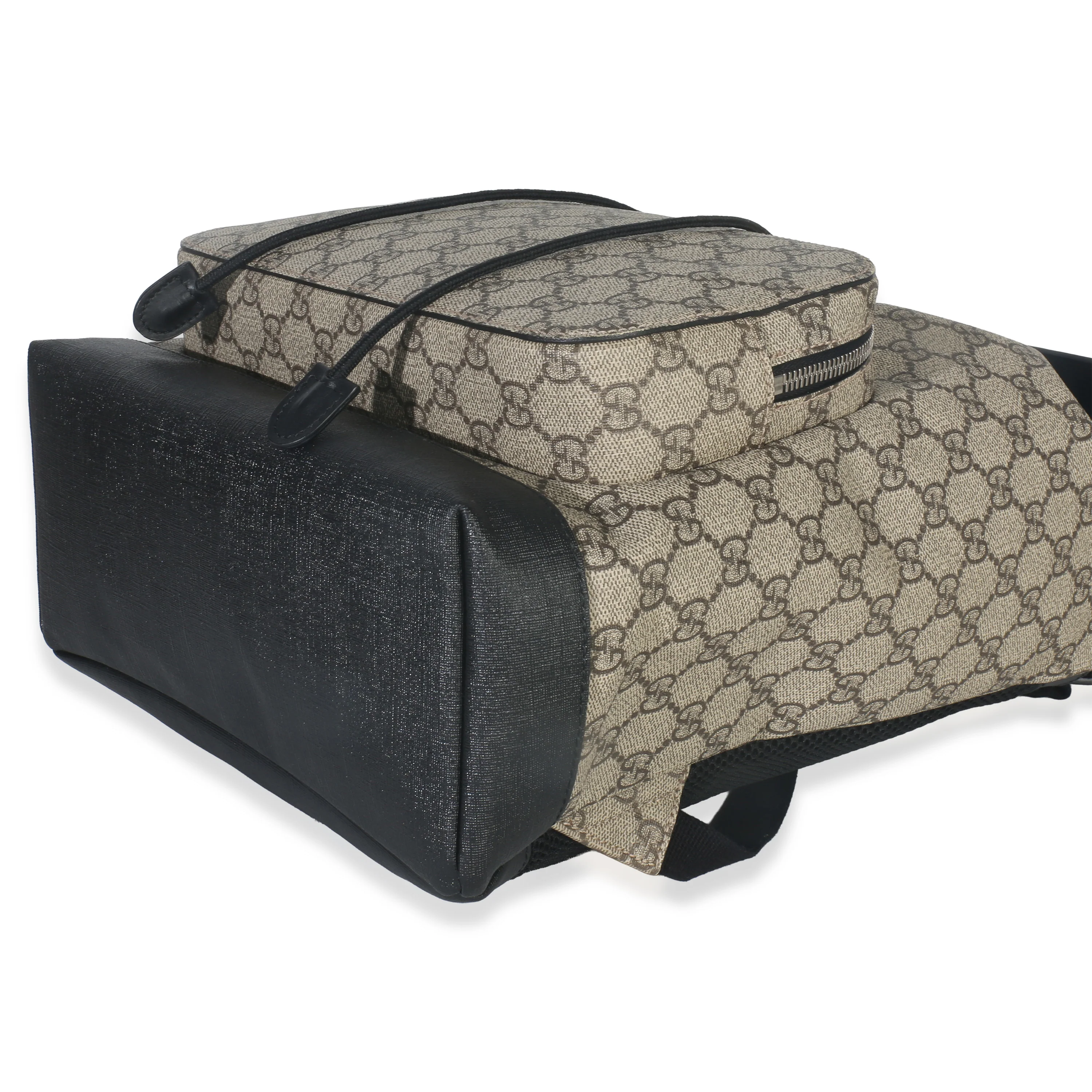 Beige GG Supreme Canvas Drawstring Buckle Backpack - Image 7