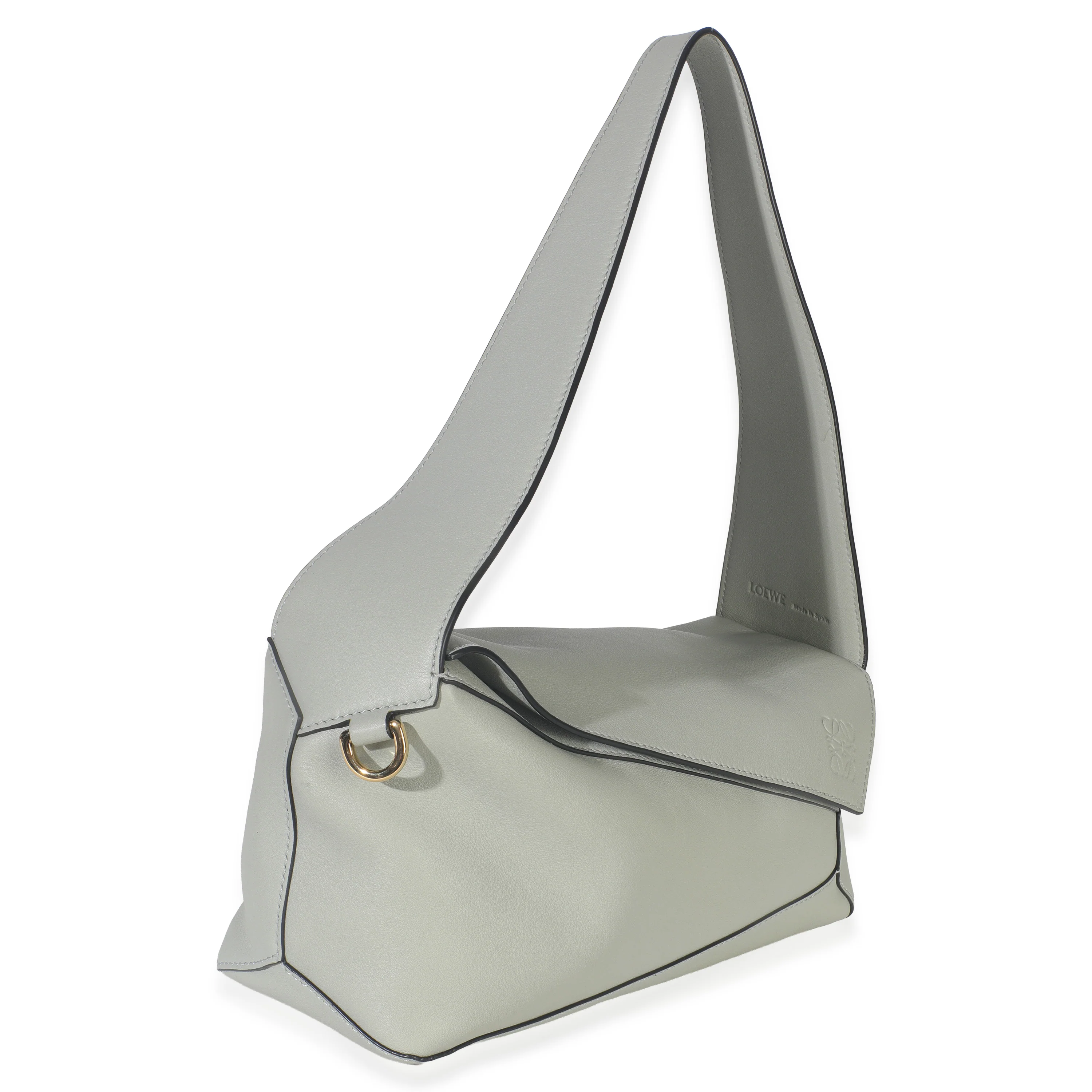 Ash Grey Calfskin Puzzle Hobo - Image 3
