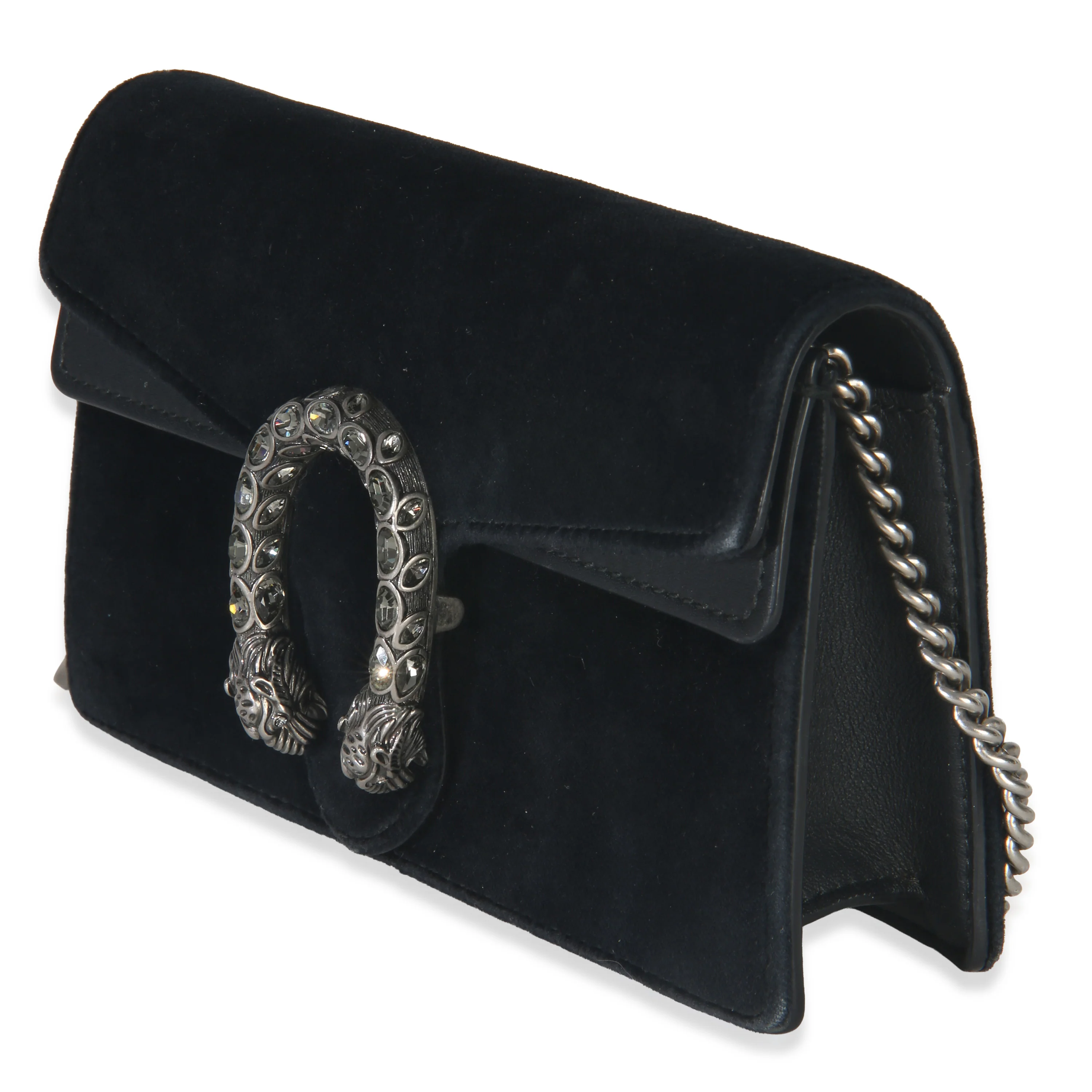 Black Velvet Super Mini Dionysus Chain Bag - Image 2