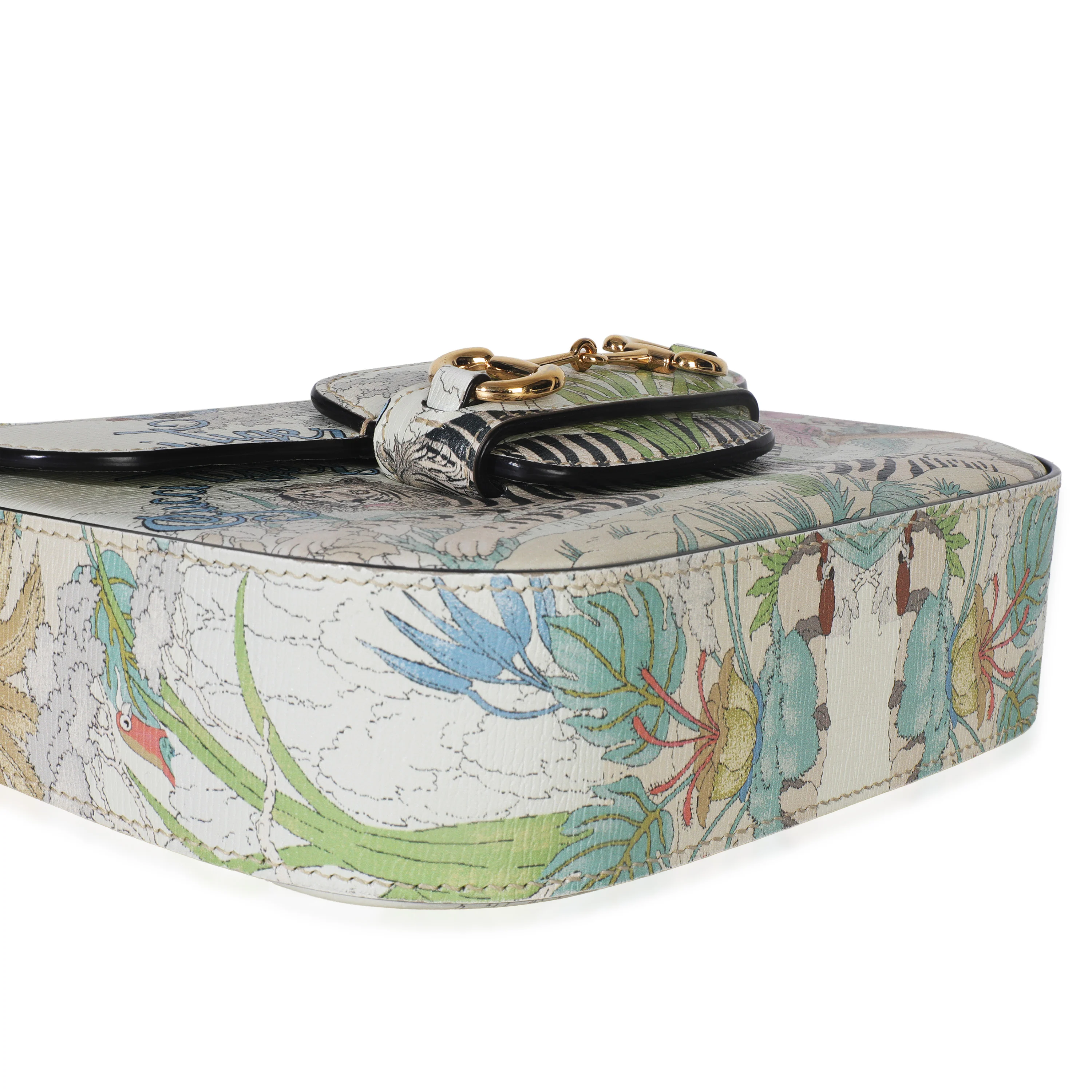 Multicolor New Shanghai Tiger Savanah Web Mini Horsebit 1955 Shoulder Bag - Image 6