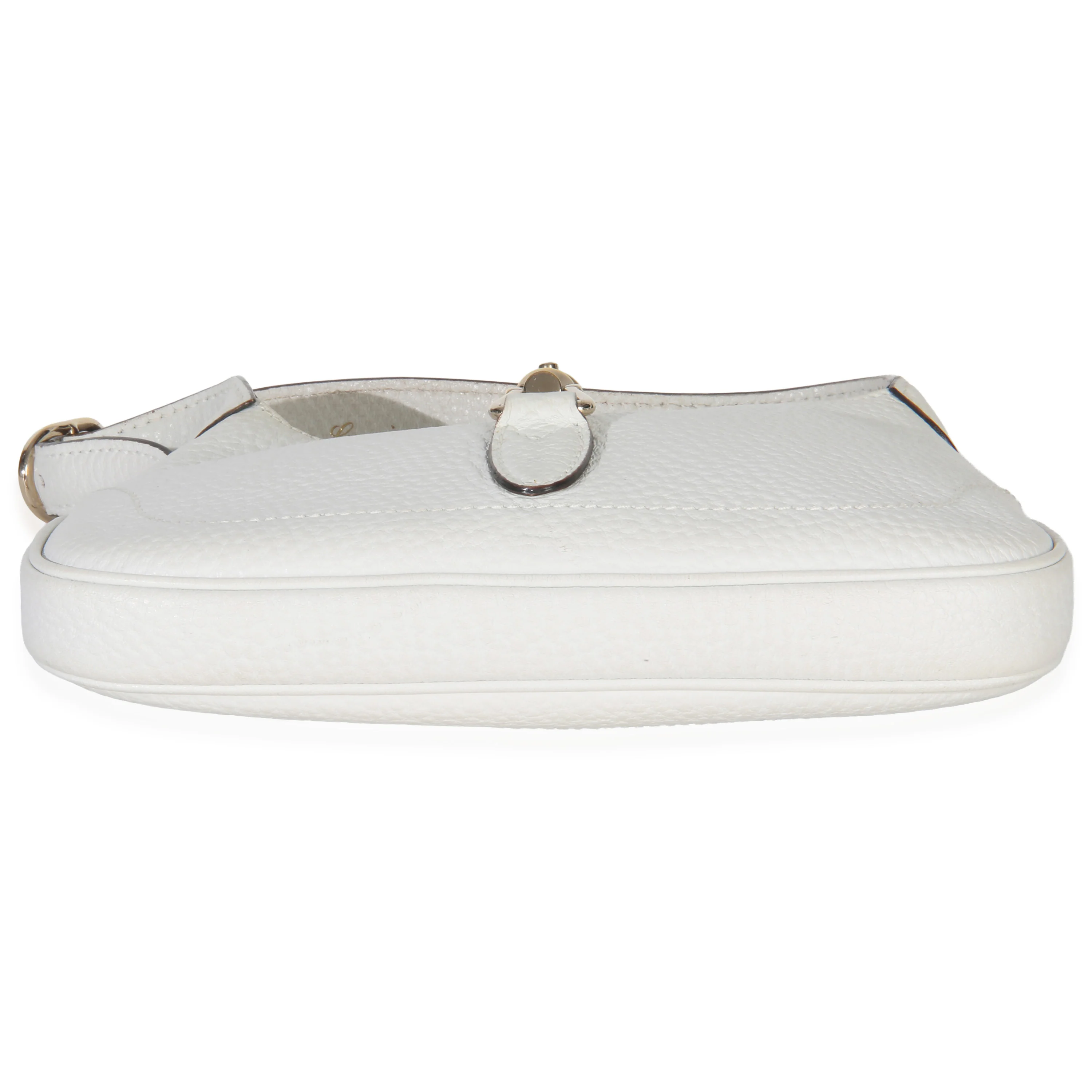 White Grained Leather Small Jackie Hobo - Image 5