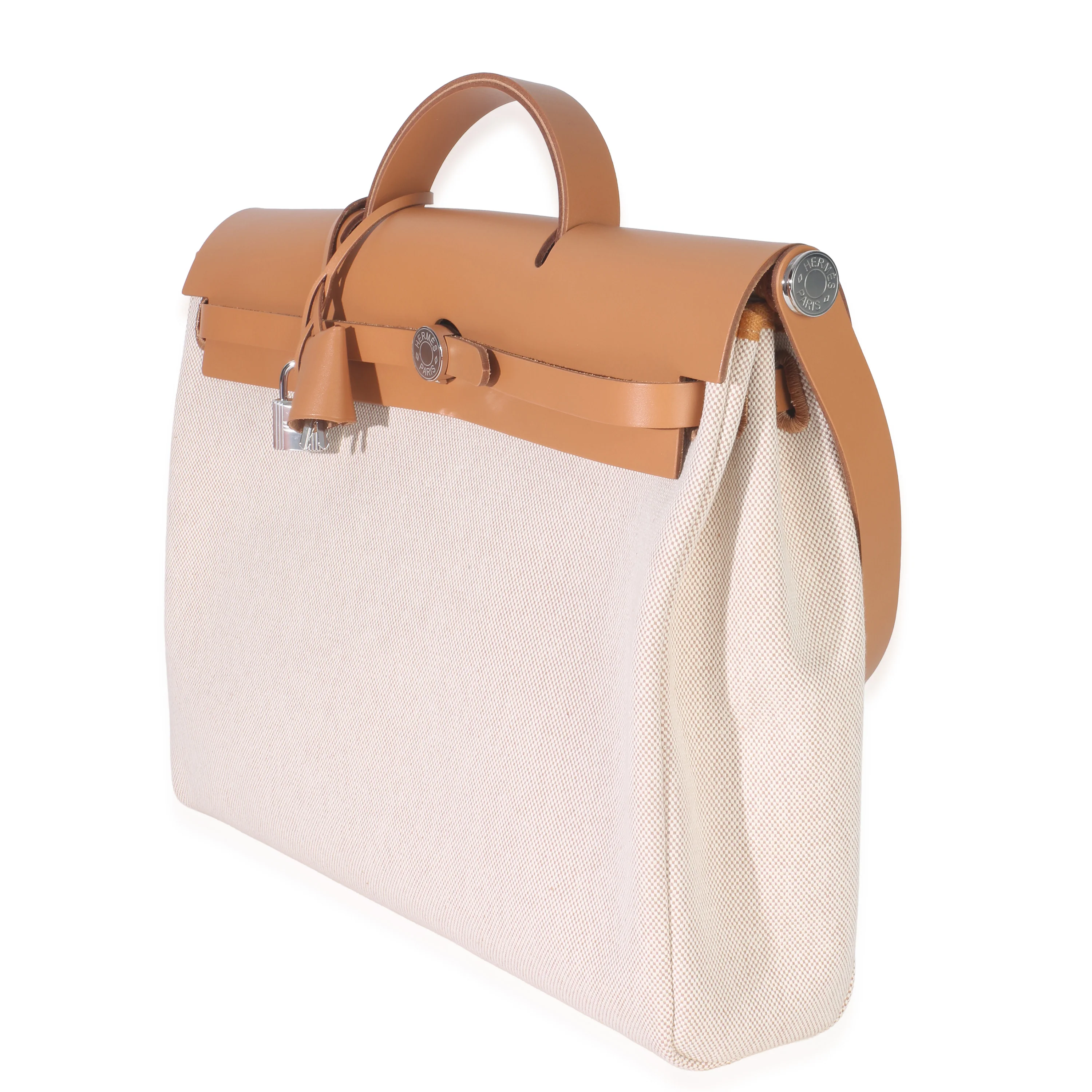 Ecru Beige Naturel Sable Toile Criss Viking Herbag Messenger 39 PHW - Image 2