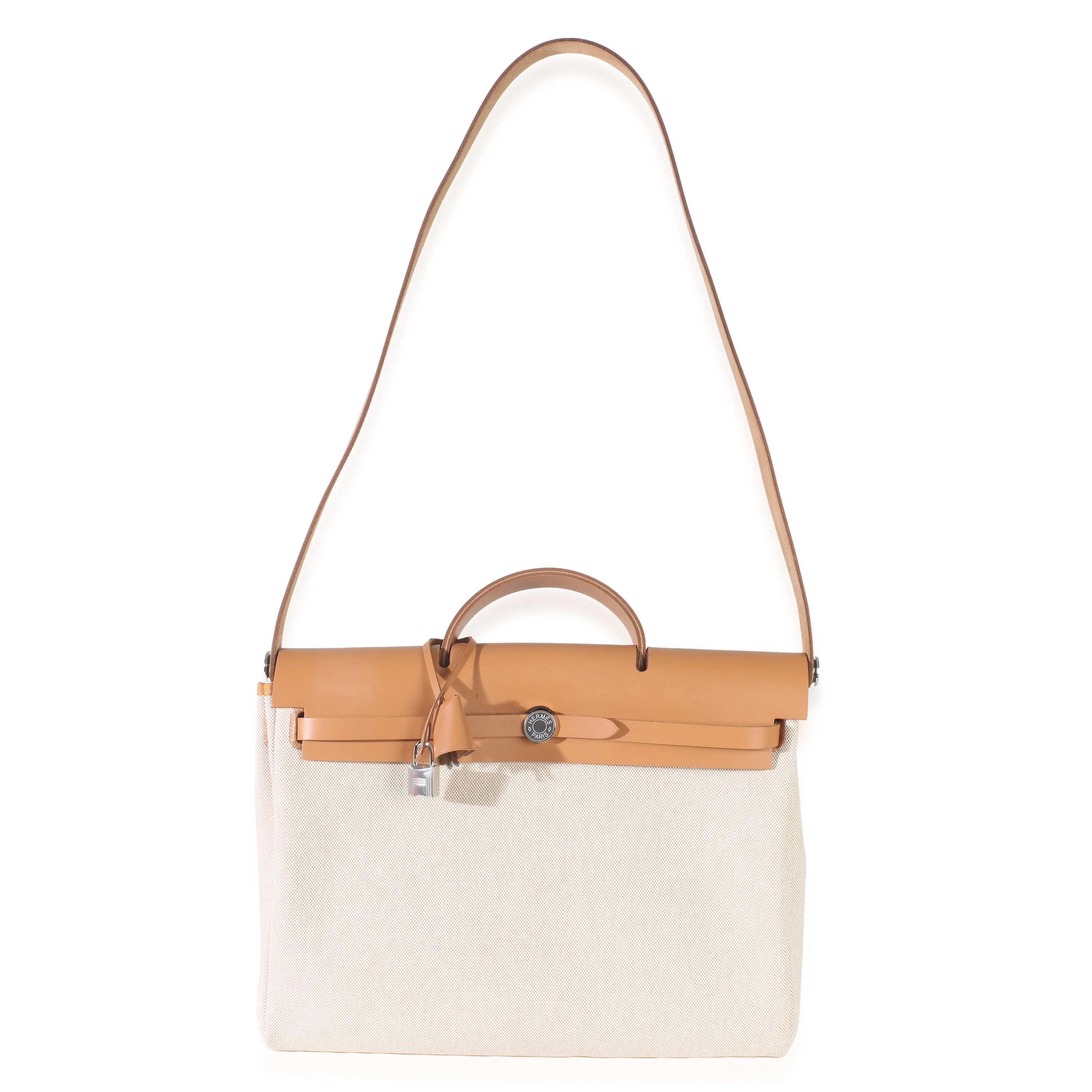 Ecru Beige Naturel Sable Toile Criss Viking Herbag Messenger 39 PHW - Image 8