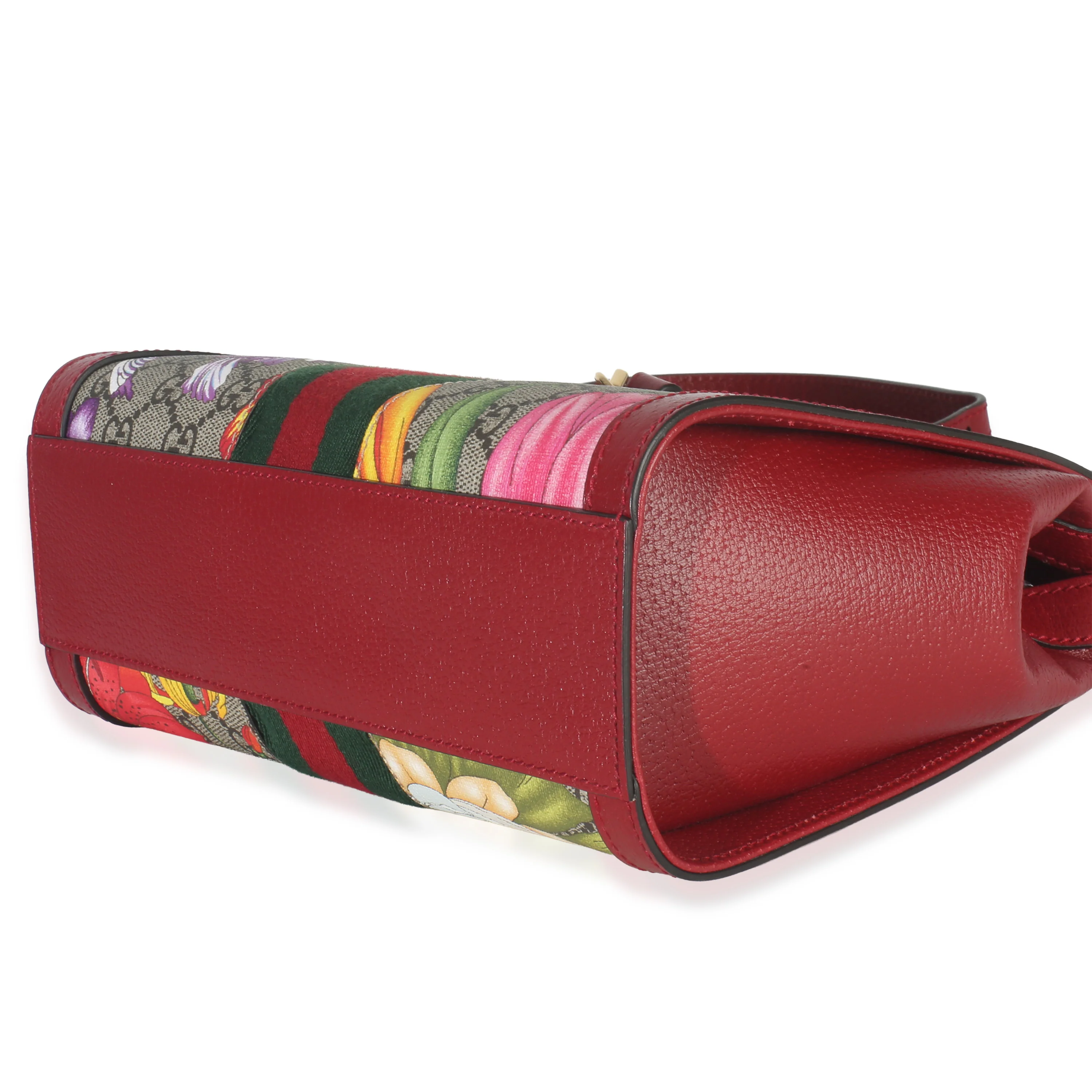 GG Monogram Red Flora Ophidia Small Top Handle Tote - Image 6