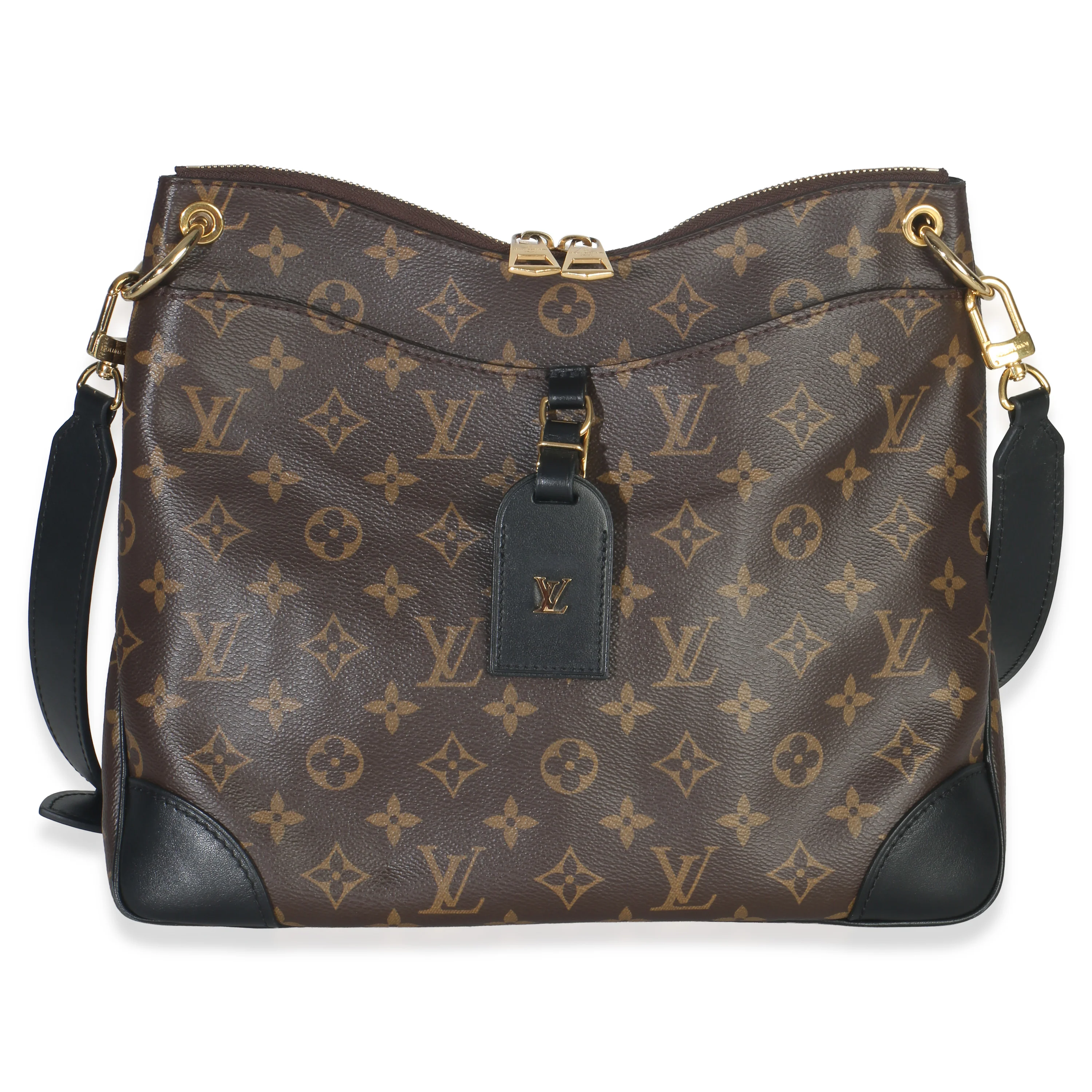 Black Monogram Canvas Odeon MM