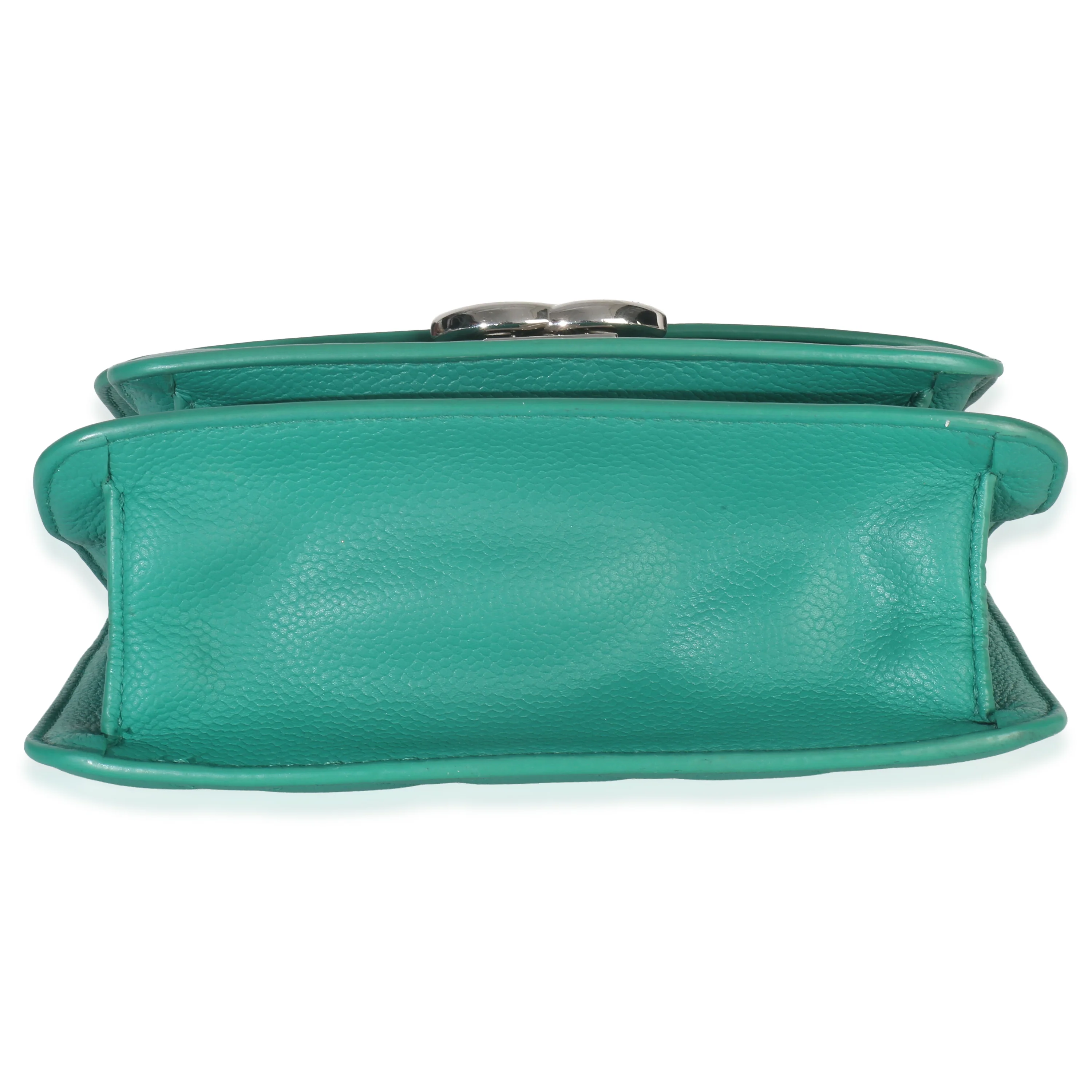 Green Quilted Calfskin Small CC Box Flap Bag - Image 5