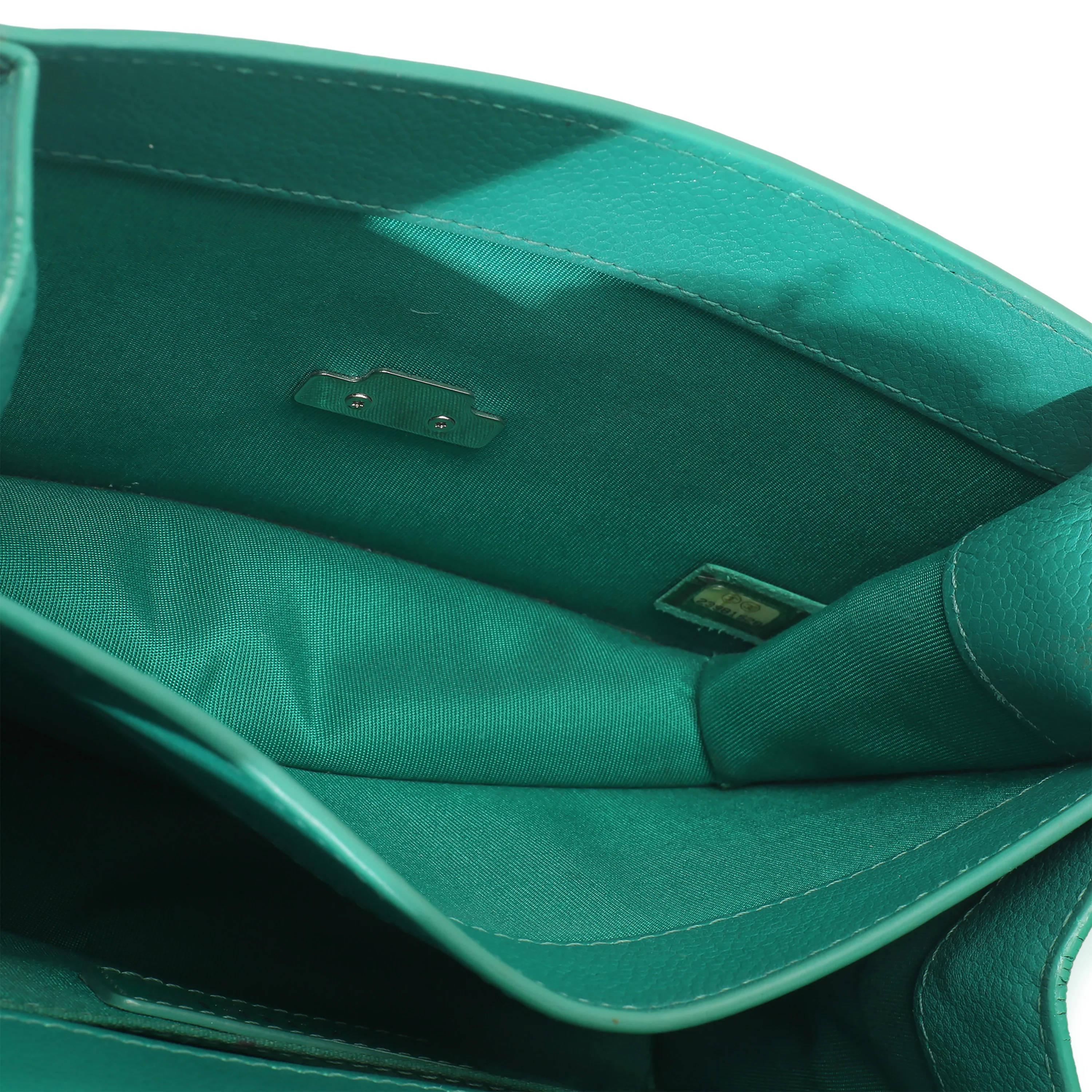 Green Quilted Calfskin Small CC Box Flap Bag - Image 9