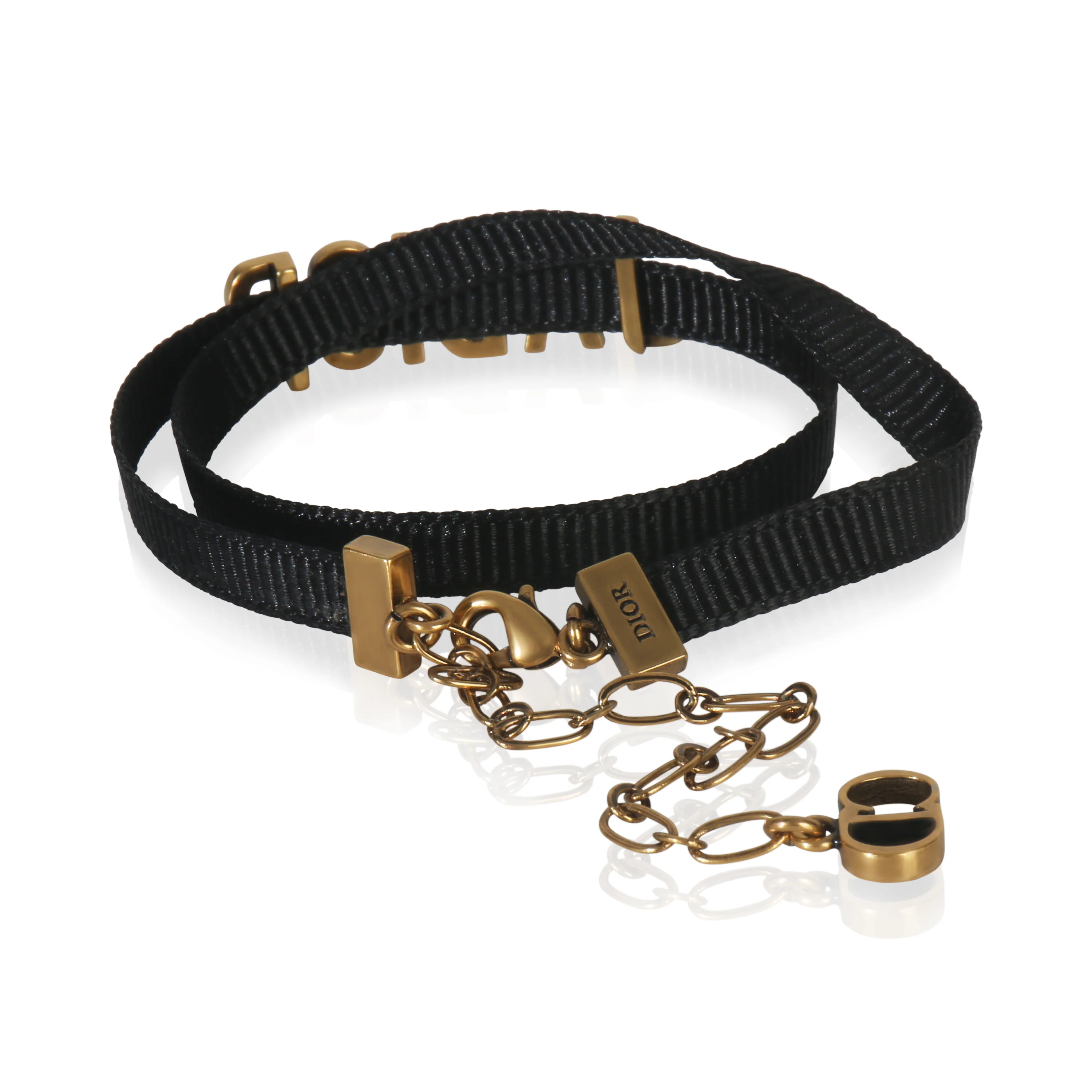 Gold-Plated Ribbon JAdior Choker Necklace - Image 3