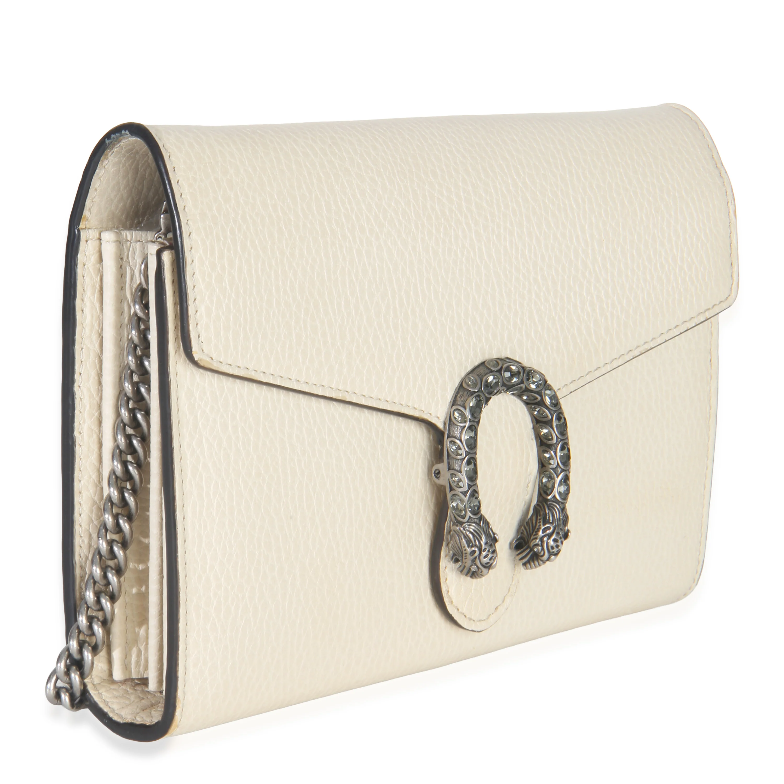 Mystic White Dollar Calfskin Mini Dionysus Chain Wallet - Image 3